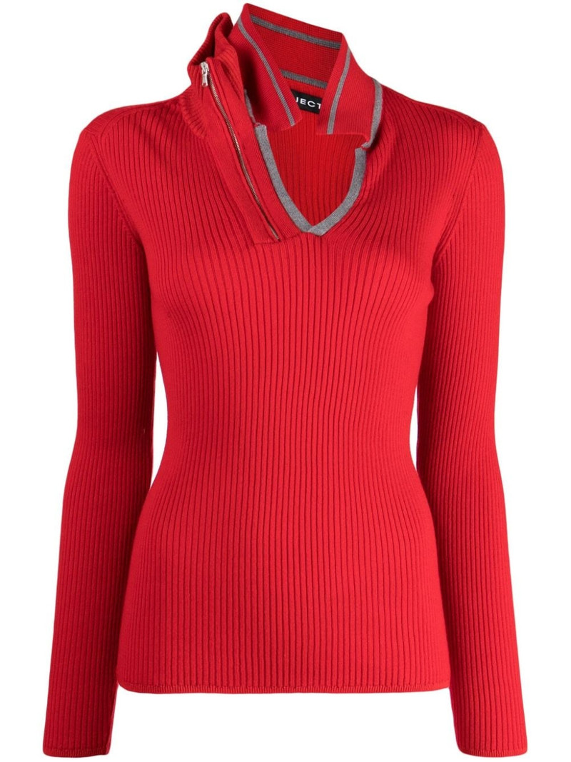 asymmetric ribbed jumper 1