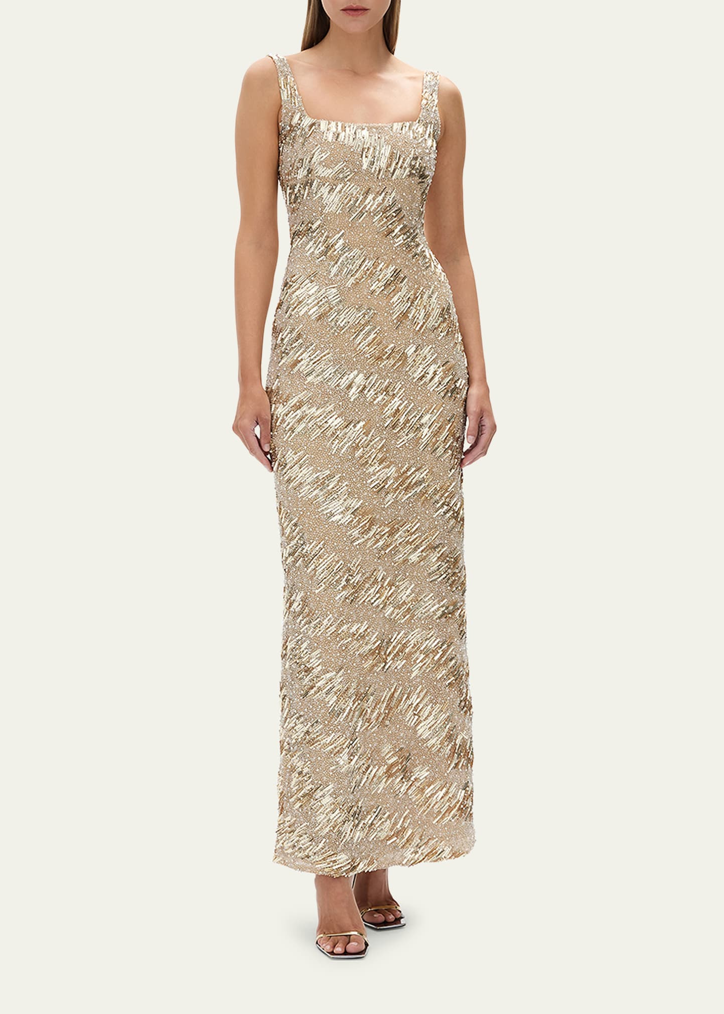 Marcel Embellished Sleeveless Column Gown - 2