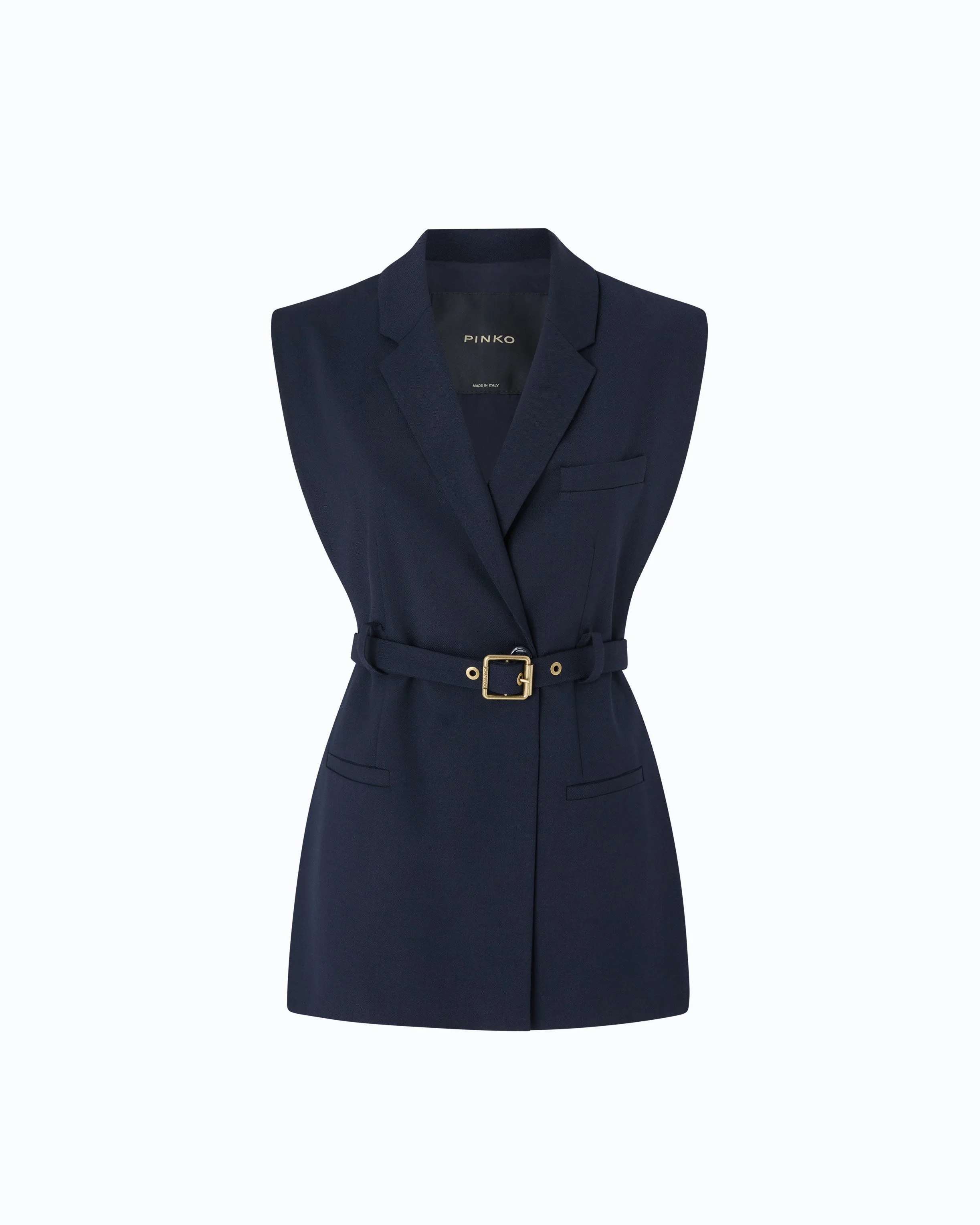 VEST WITH OPEN SIDES AND BELT - 1