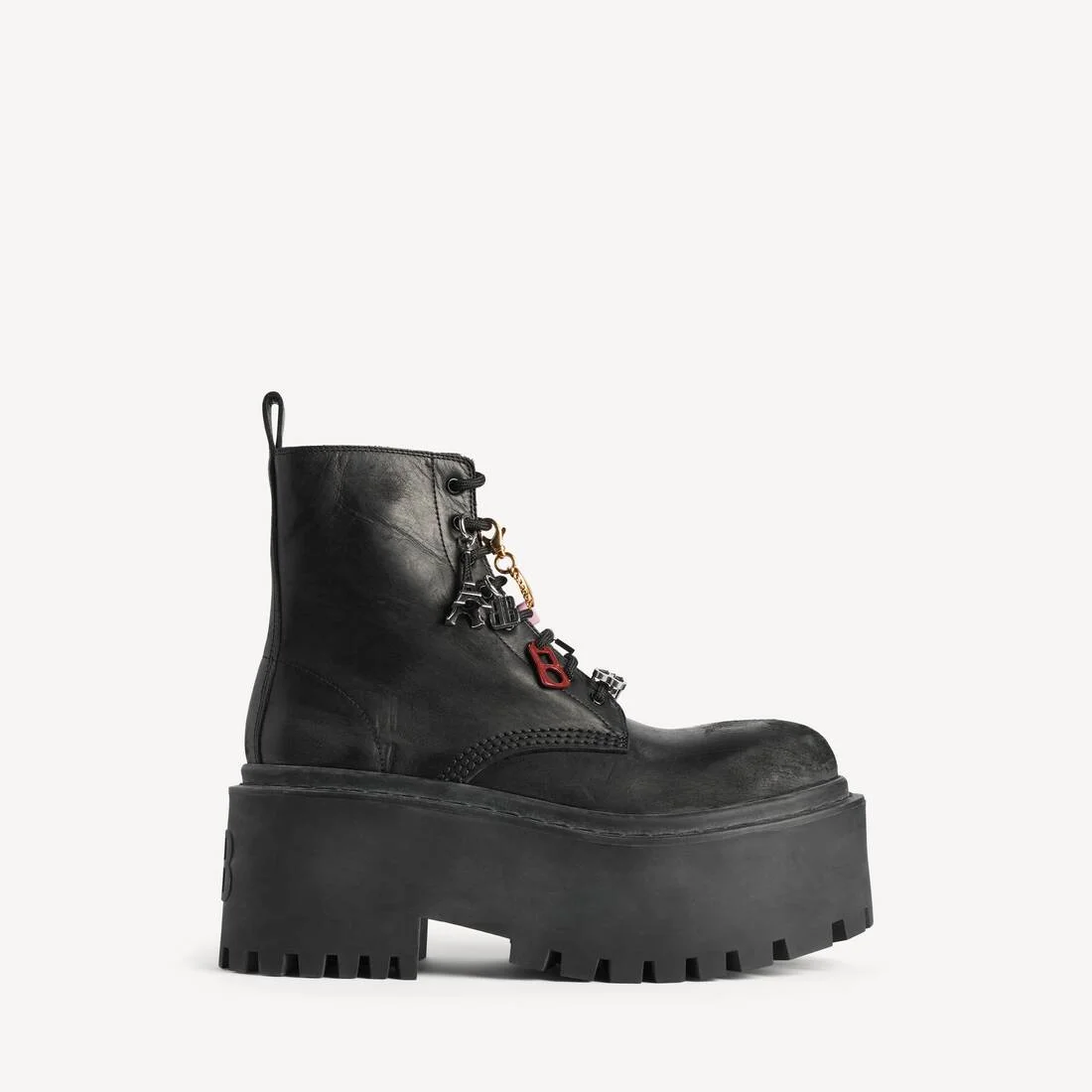 Women's Strike Platform Bootie With Charms in Black/multicolor - 1