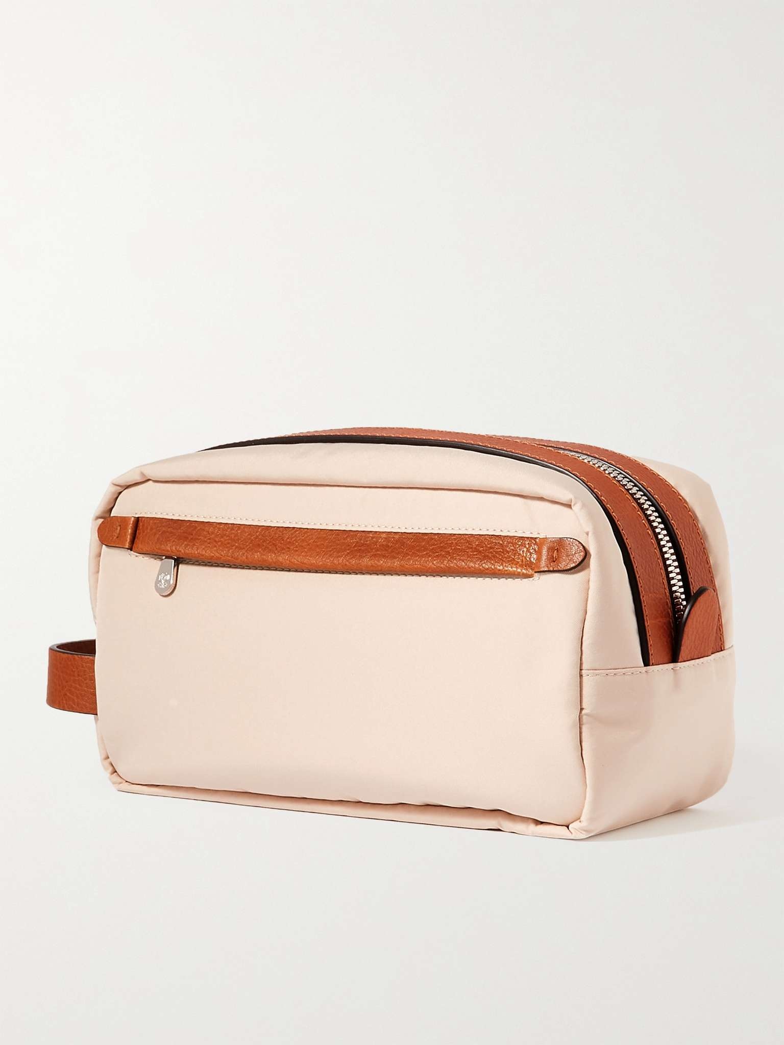 Leather-Trimmed Nylon Wash Bag - 3