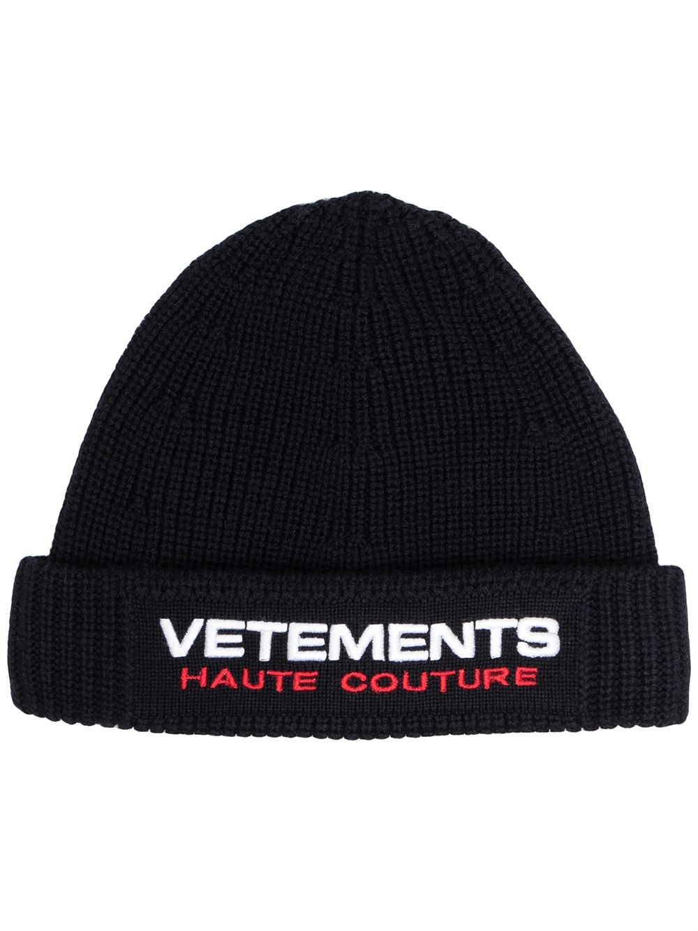 embroidered logo beanie - 1