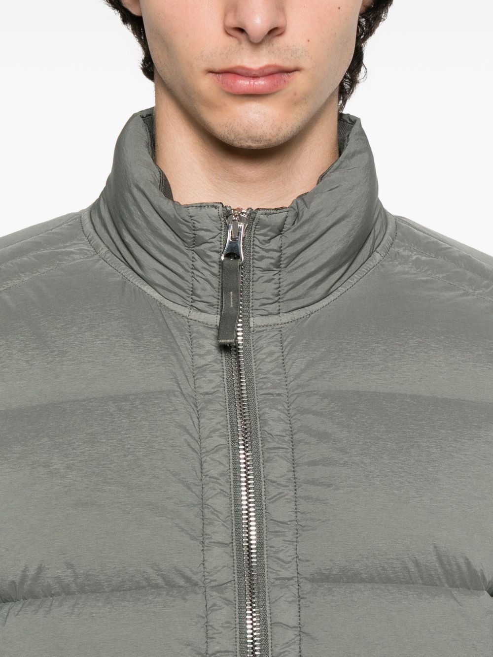 quilted zip-front jacket - 5