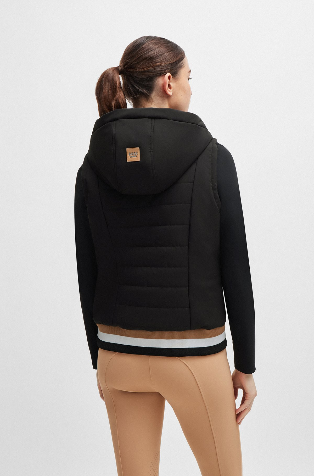 EQUESTRIAN SLEEVELESS HOODIE WITH EMBROIDERED LOGO - 4