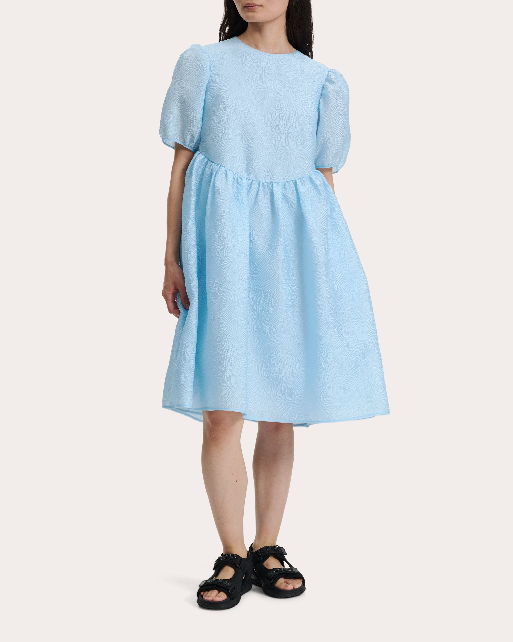 Bernadette Kaze Matelassé Puff-Sleeve Dress - 1