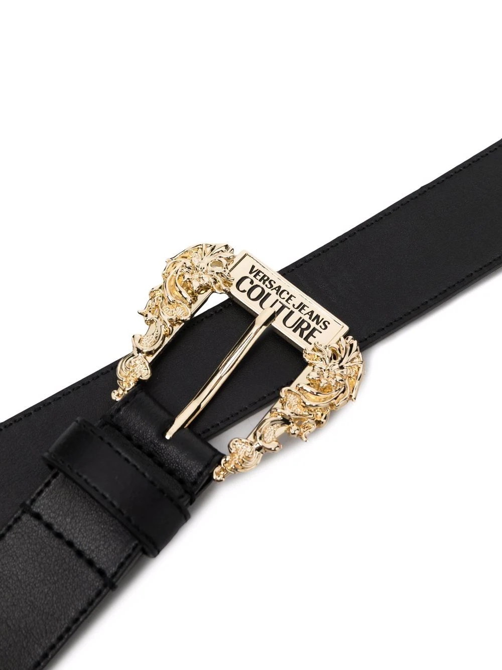 logo double-buckle belt - 2