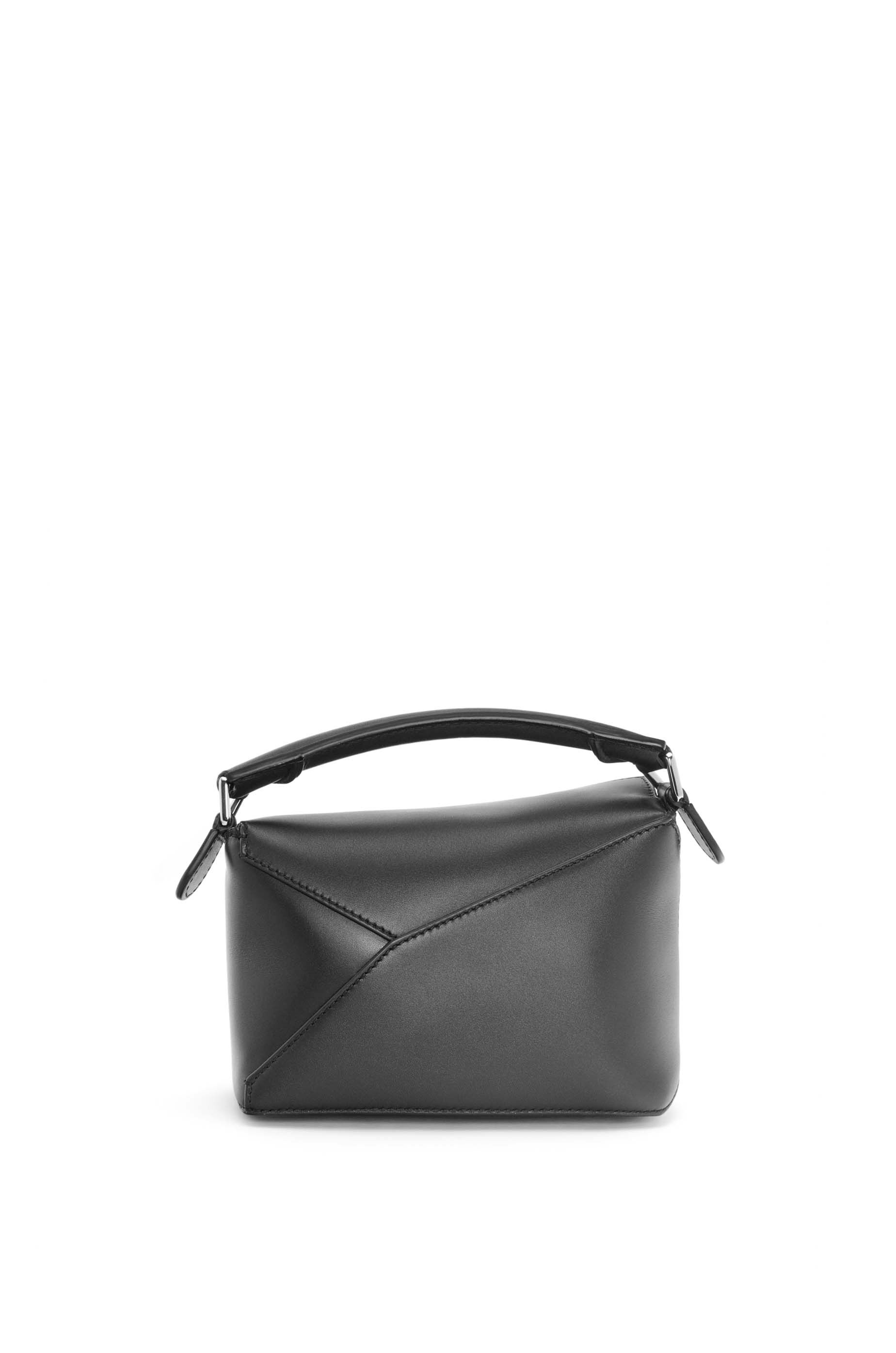 Small Puzzle bag in satin calfskin Black - LOEWE