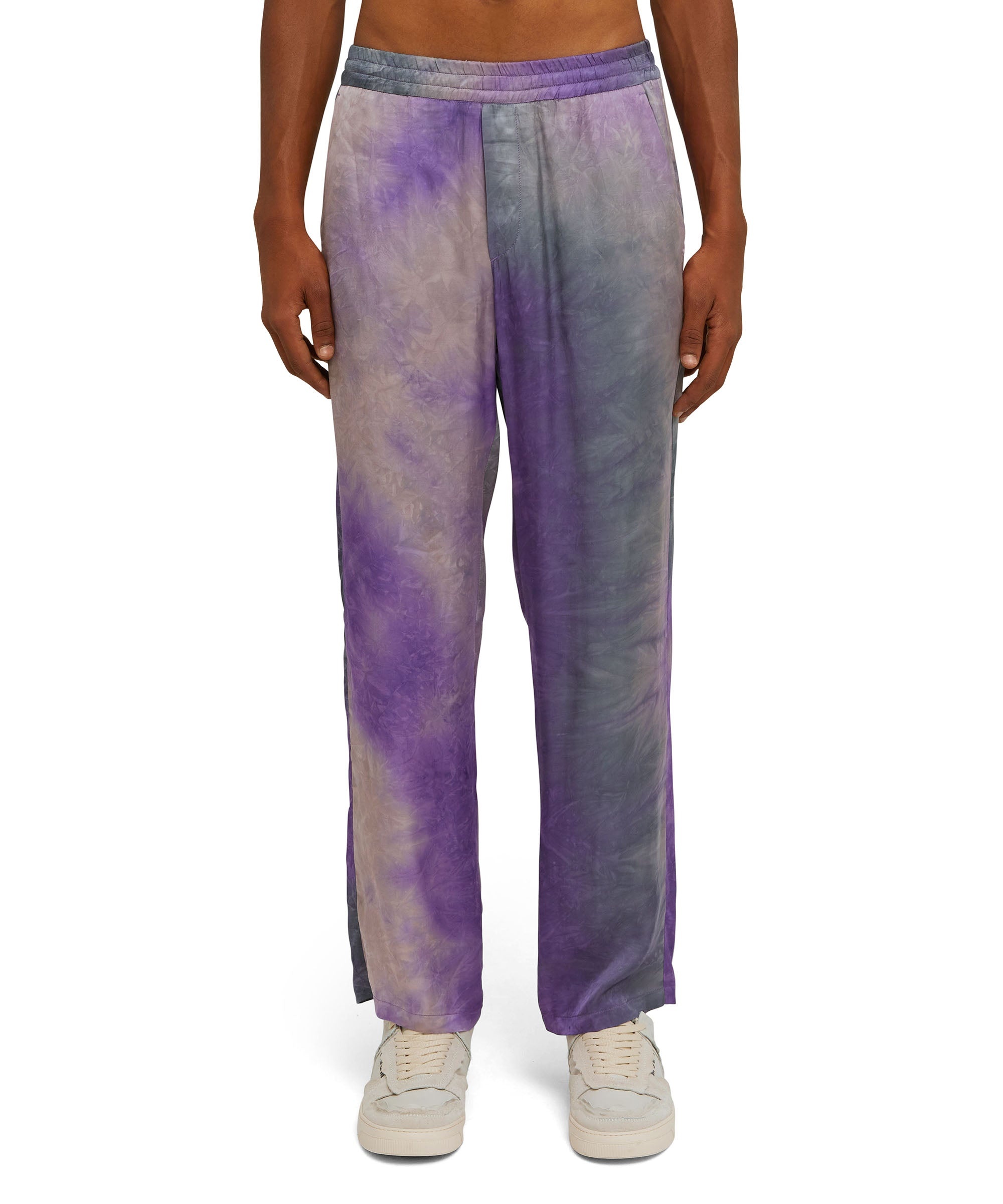 Tie-dye viscose fluid pants with straight legs - 2