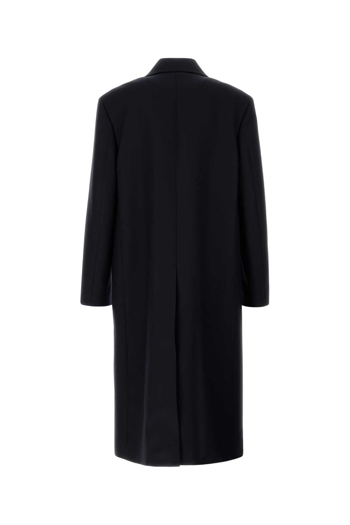 Jil Sander Men Midnight Blue Wool Coat - 2