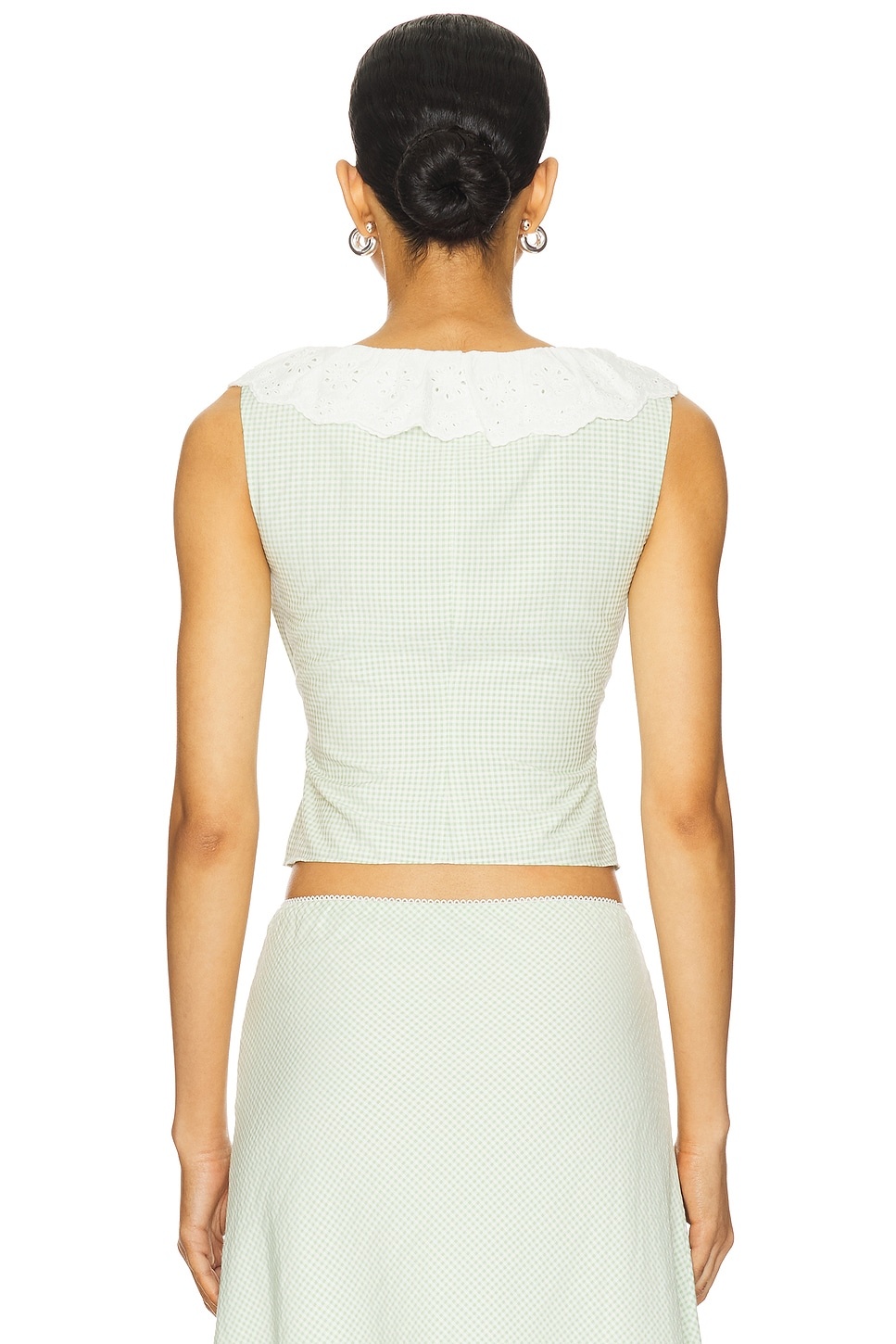 Gingham Paloma Lace Top - 3