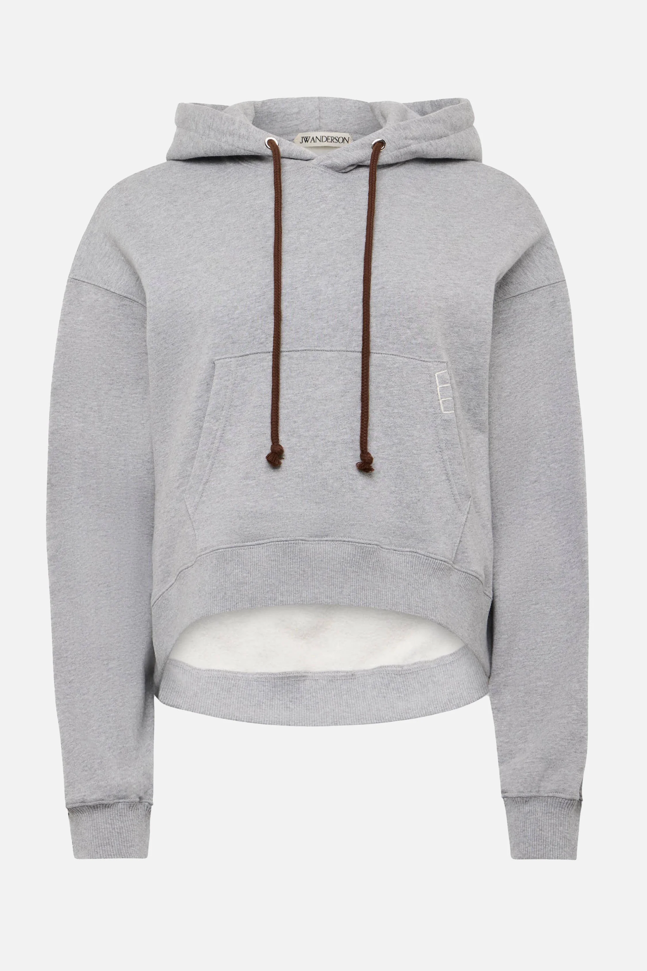 HOODIE WITH CROPPED HEM - 1