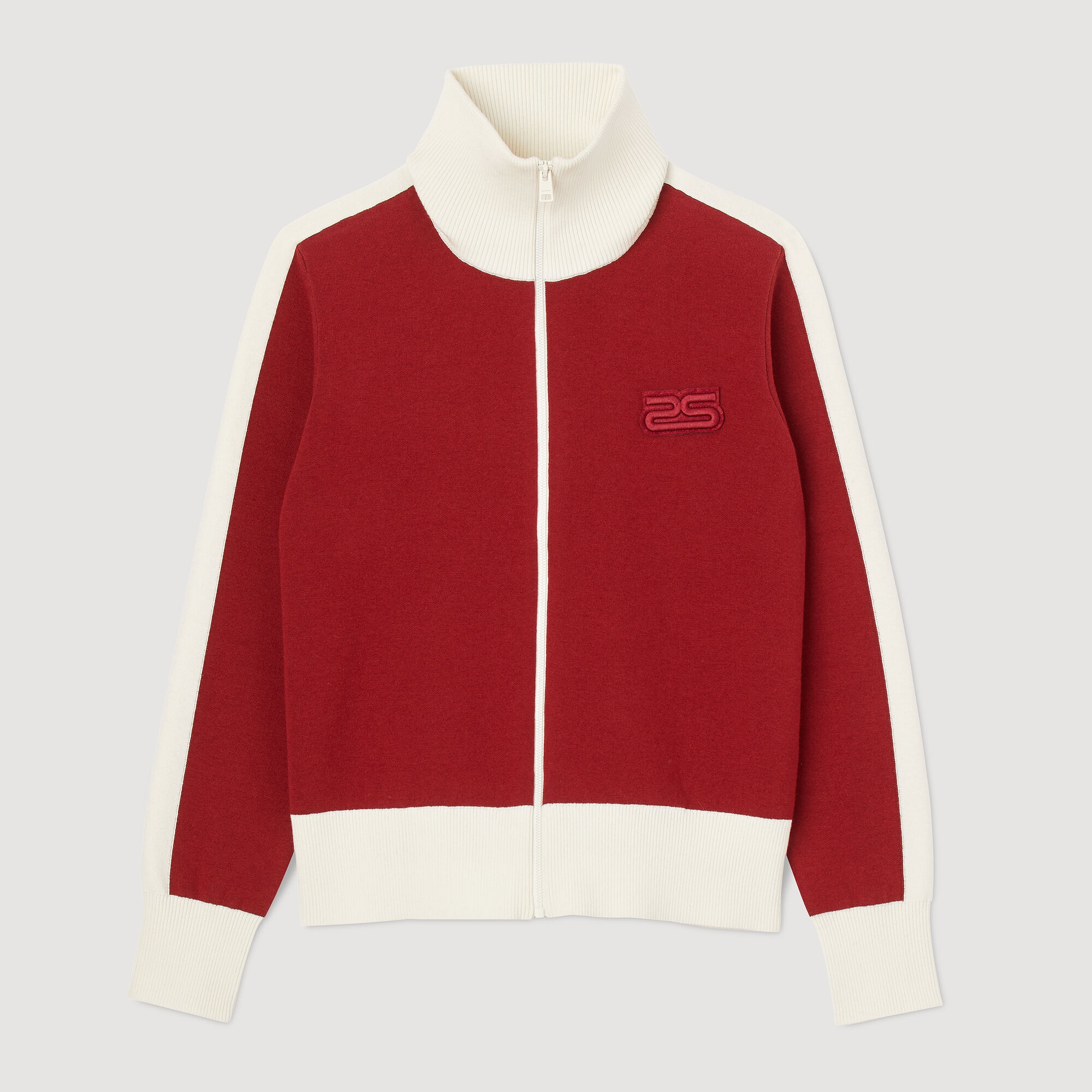 TWO-TONE KNIT CARDIGAN - 1