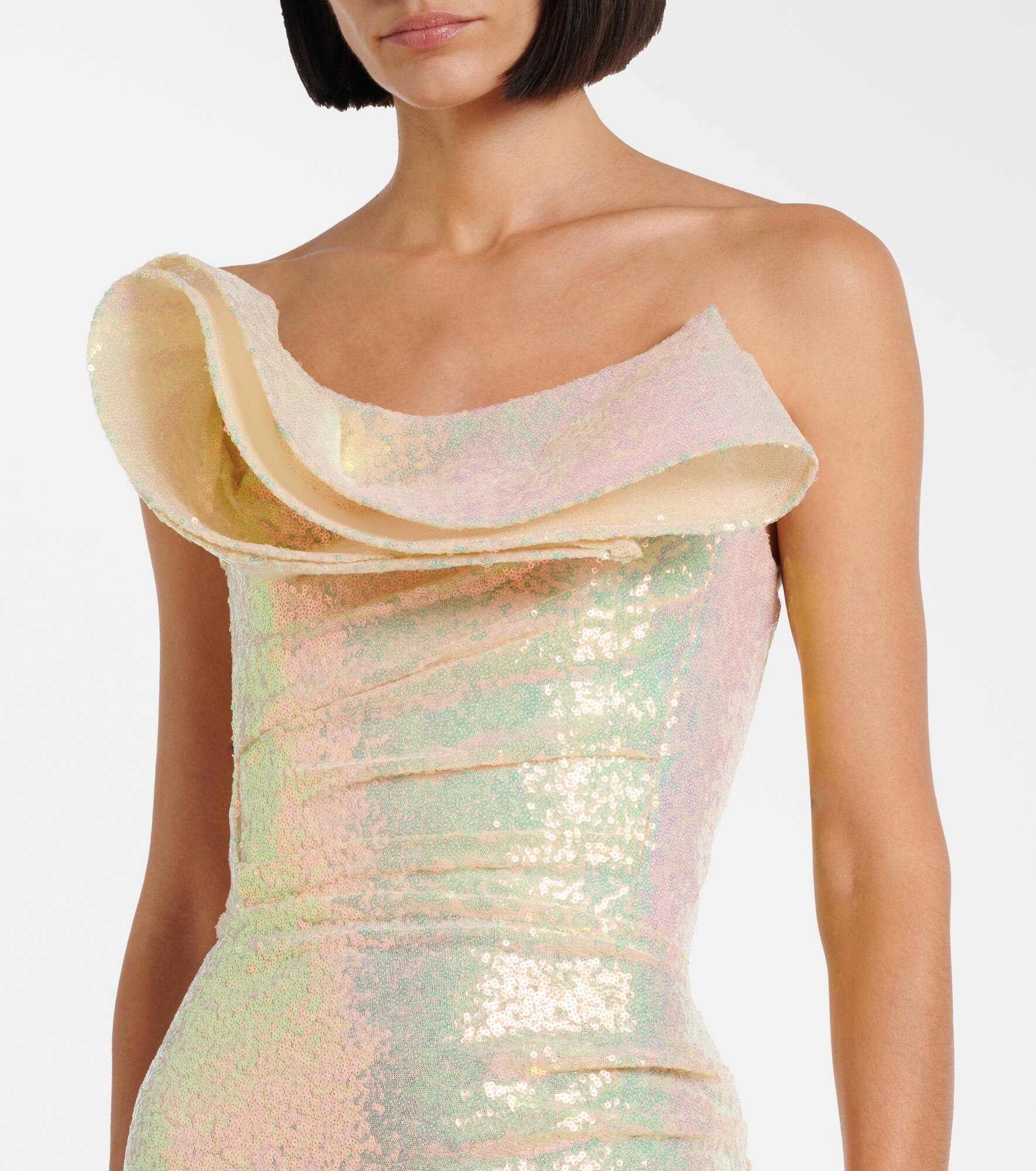 Exhilarate ruffled sequined gown - 4