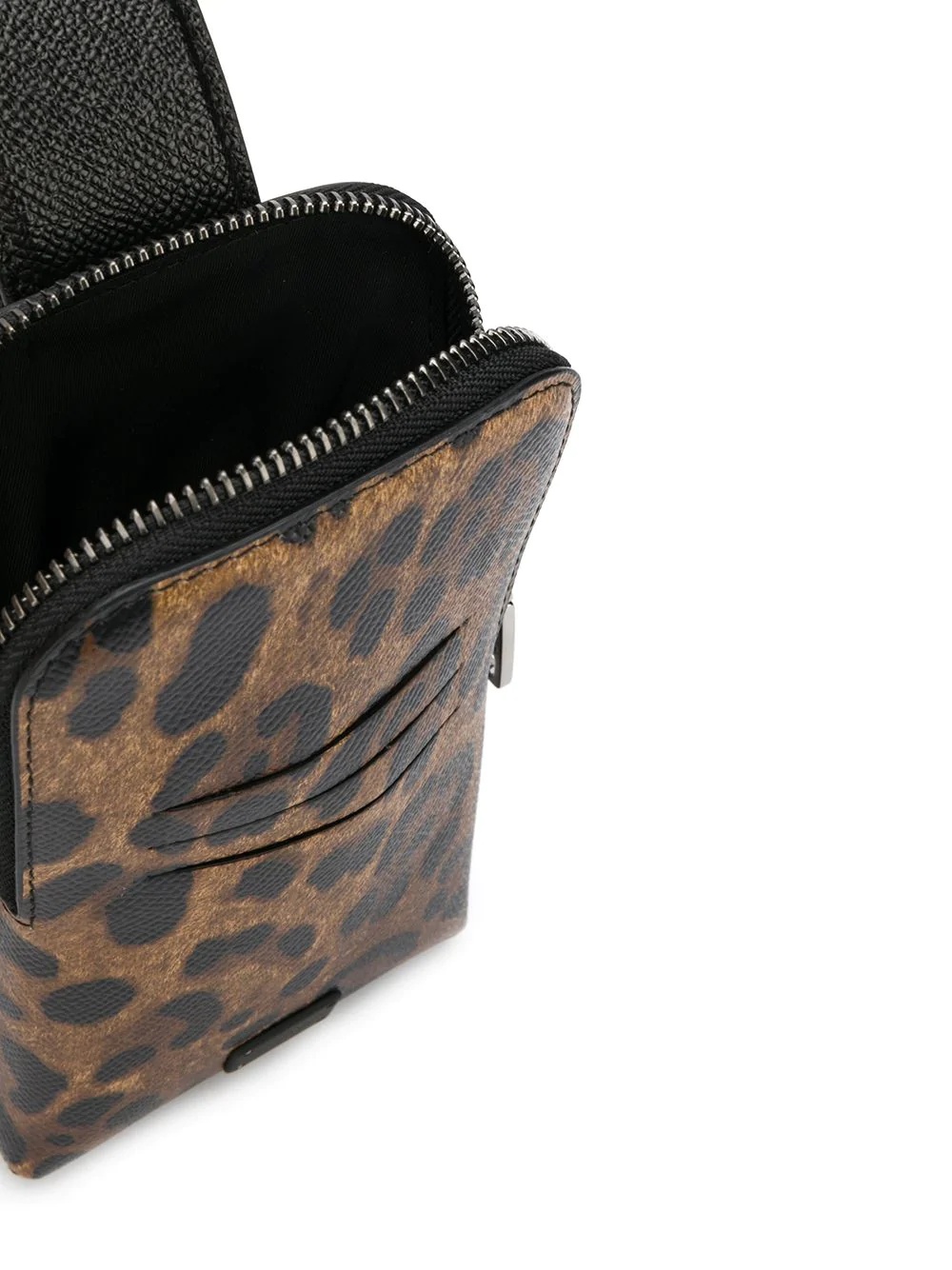 leopard print cross-body bag - 5