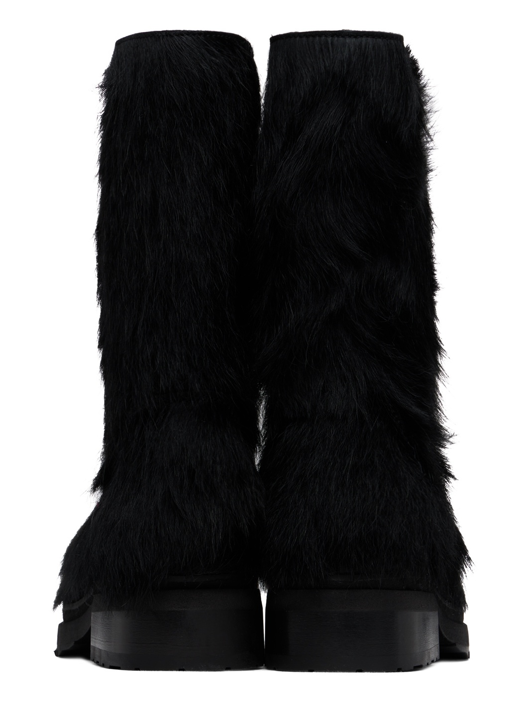【関税込み】Eckhaus Latta ブラック スタック ブーツ Eckhaus Latta Leather Stacked Boots | Black | FARFETCH