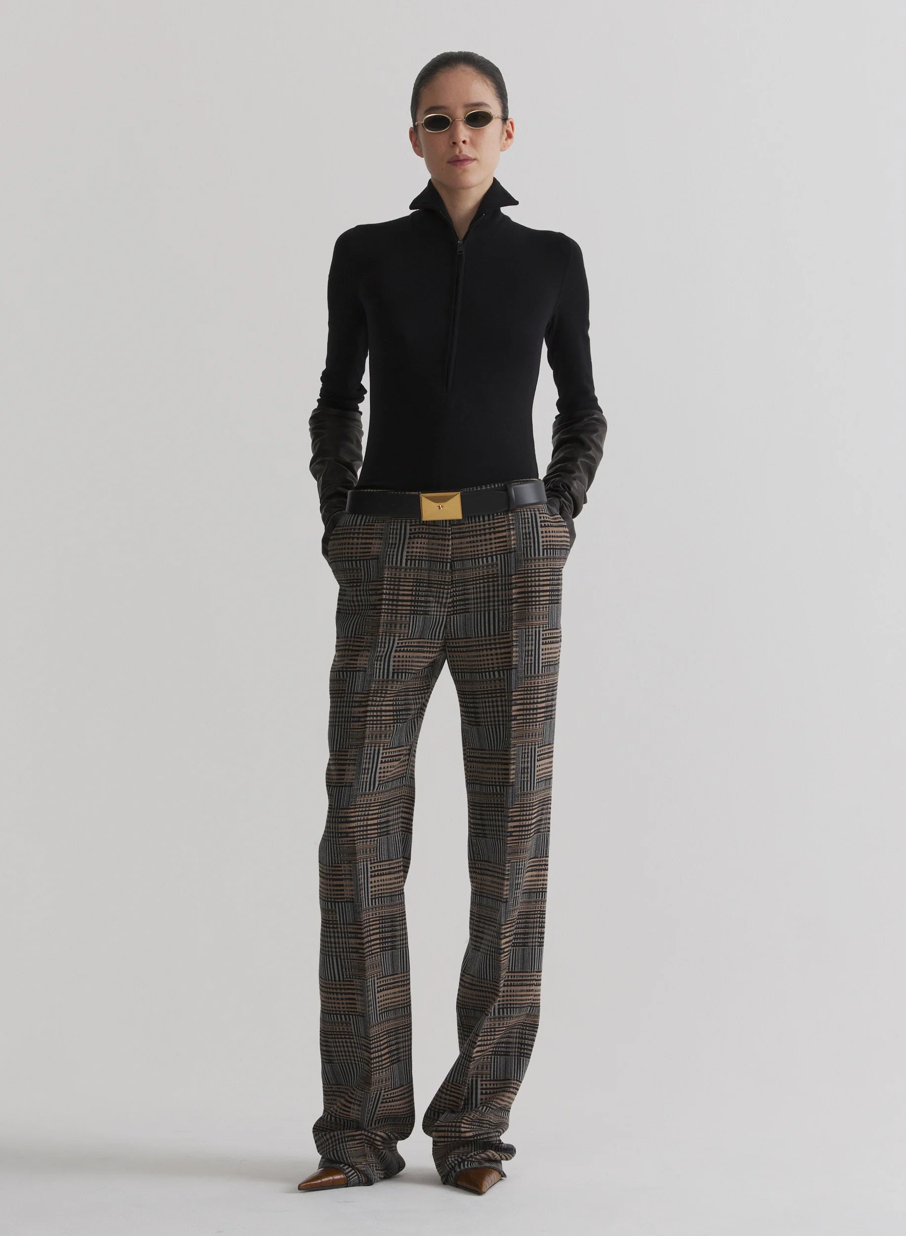 low waist straight pants - 1