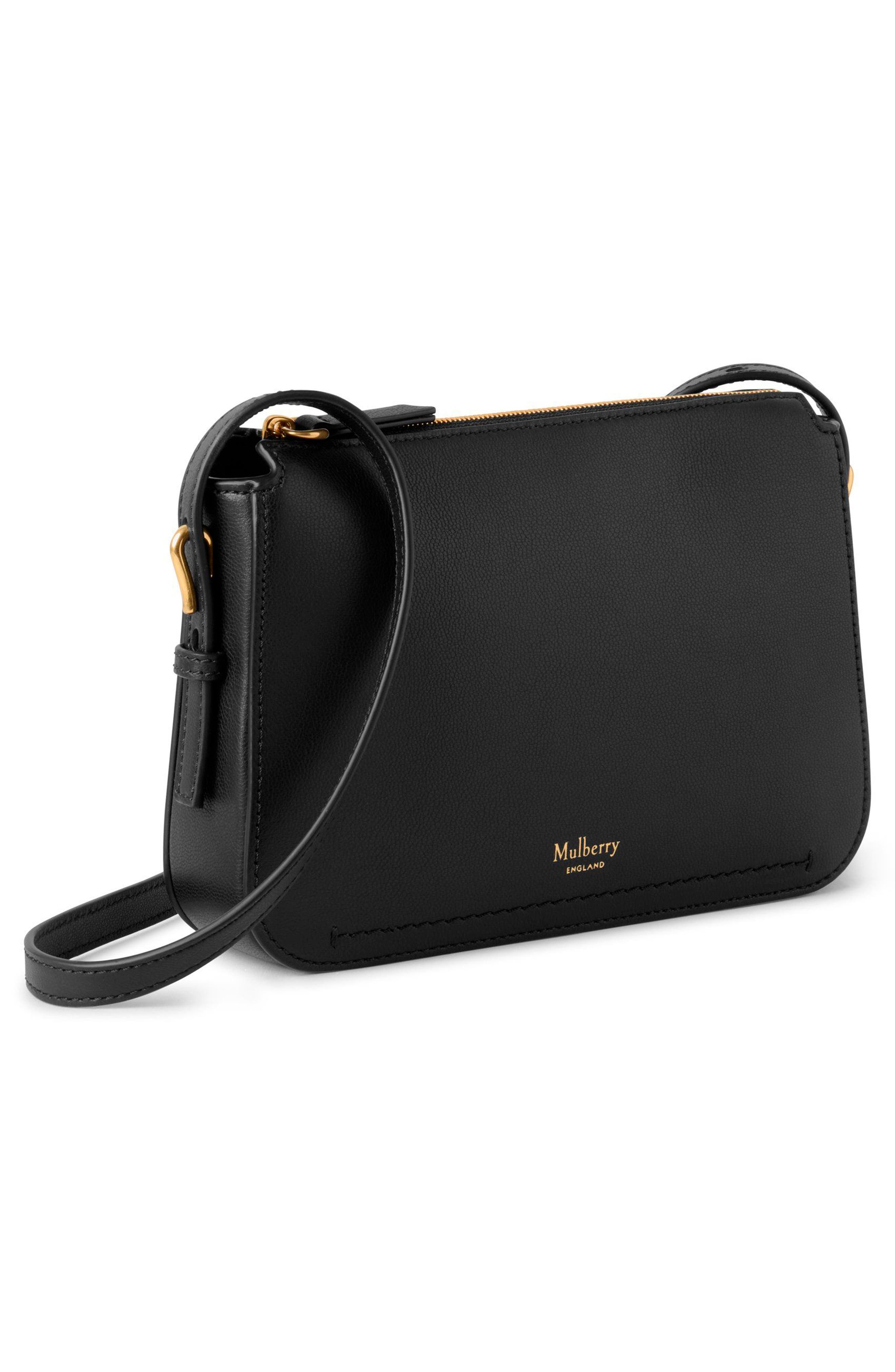 Mulberry Clovelly Leather Crossbody Bag in Black at Nordstrom - 5