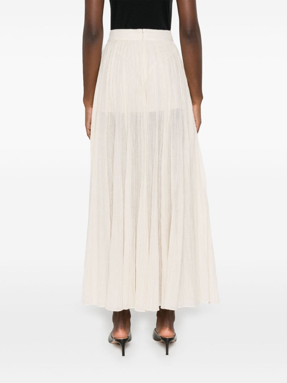 plissÃ© flared maxi skirt - 4