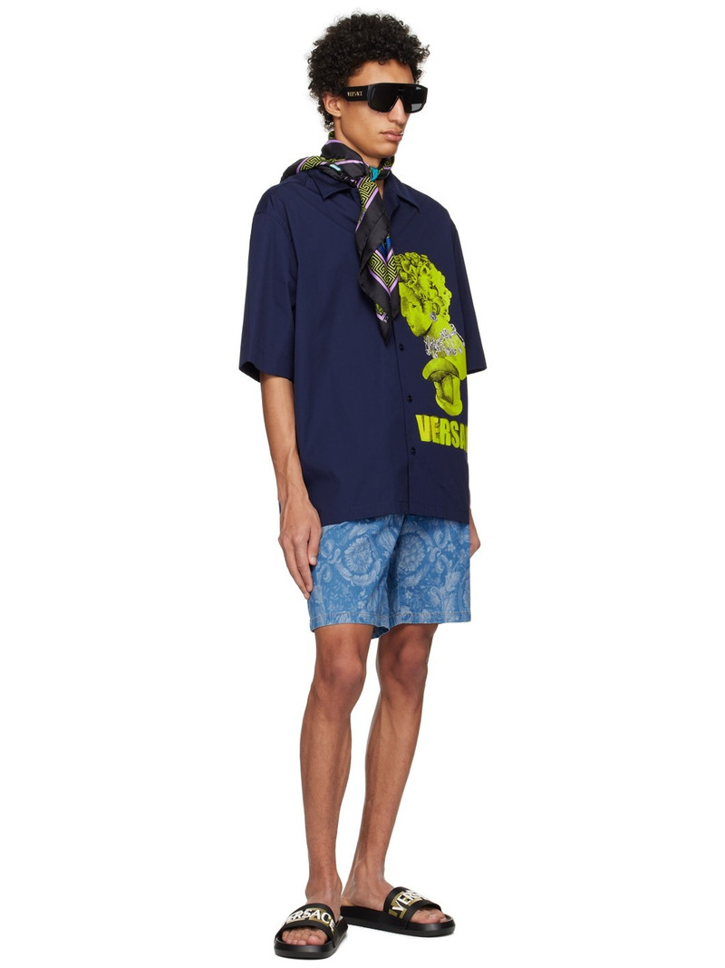 VERSACE Black Webbing Slides outlook