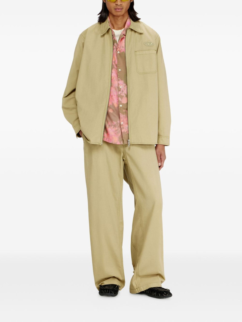 Diesel Oval D zip-up shirt outlook