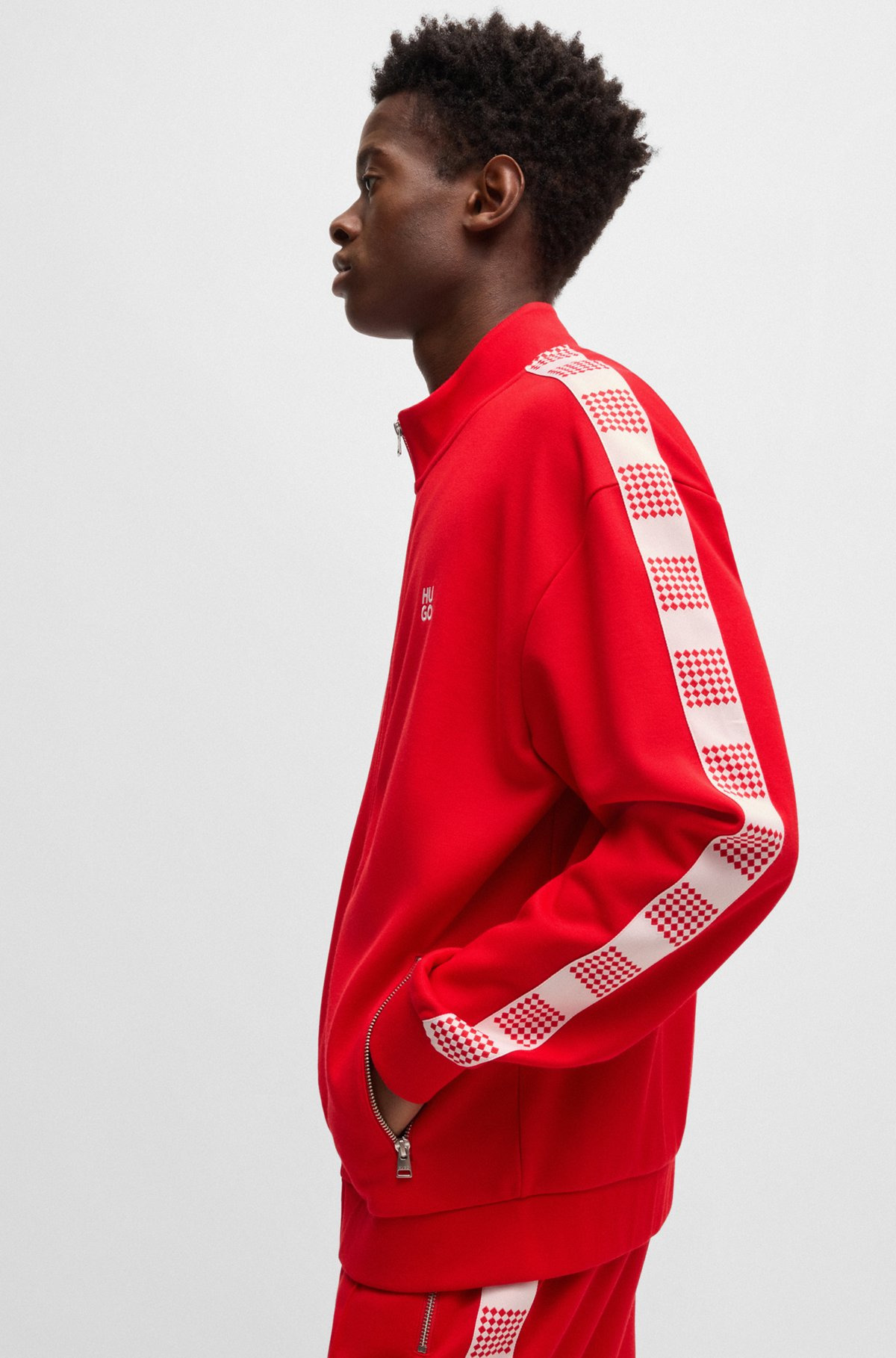 SWEATSHIRT WITH CHECKED TAPE - 3