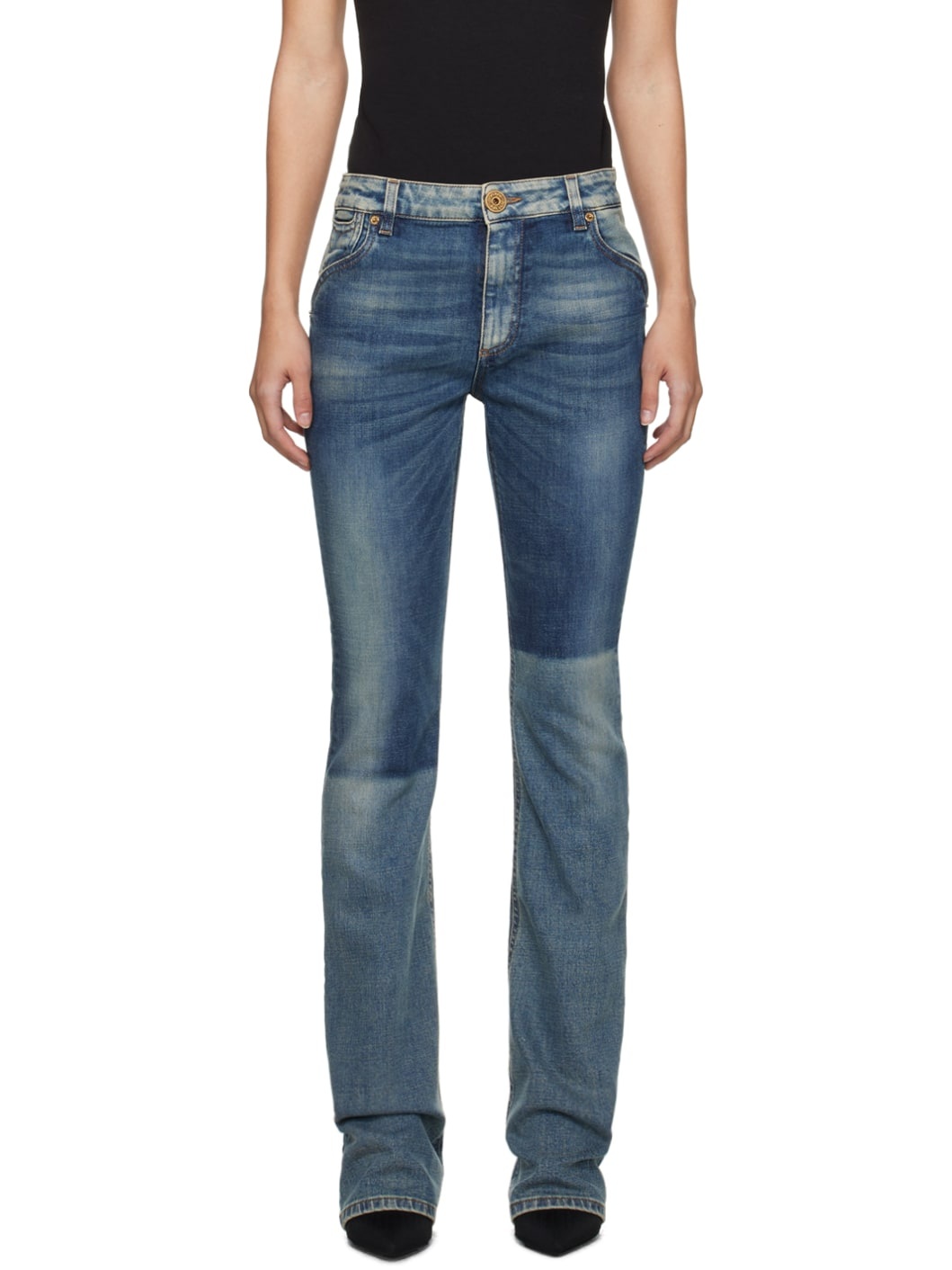 Blue Western Bootcut Jeans - 1