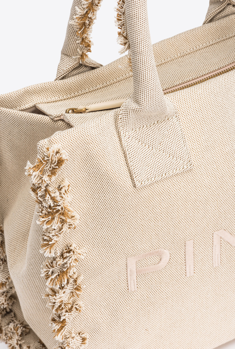 BEACH SHOPPER IN SALT-AND-PEPPER RECYCLED CANVAS 4