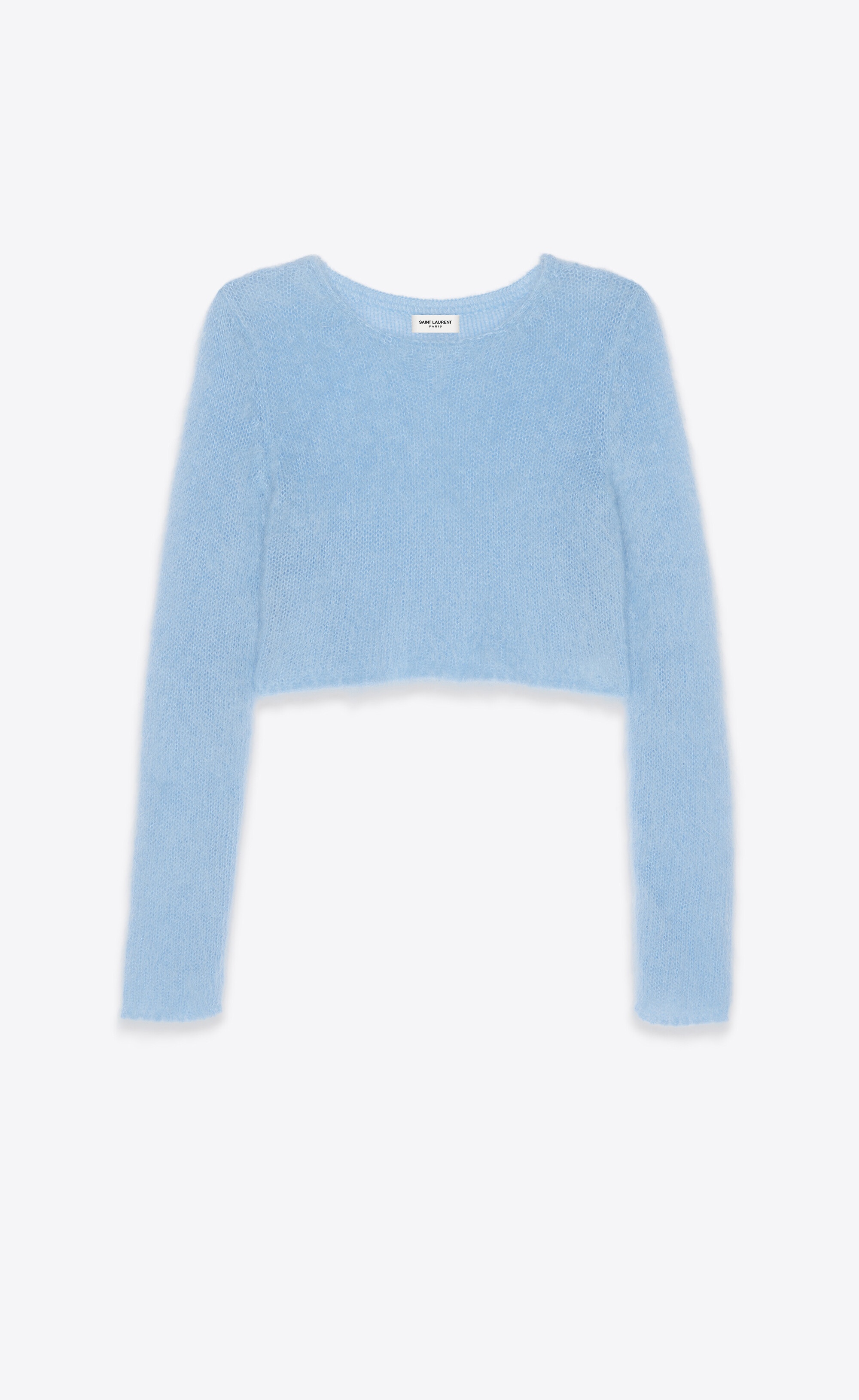 cropped sweater in mohair - 1