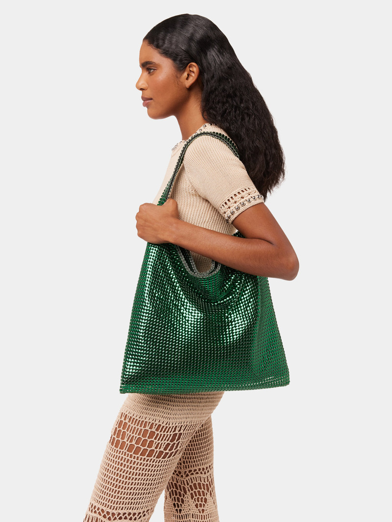 rabanne EMERALD PIXEL XL TOTE IN MESH outlook