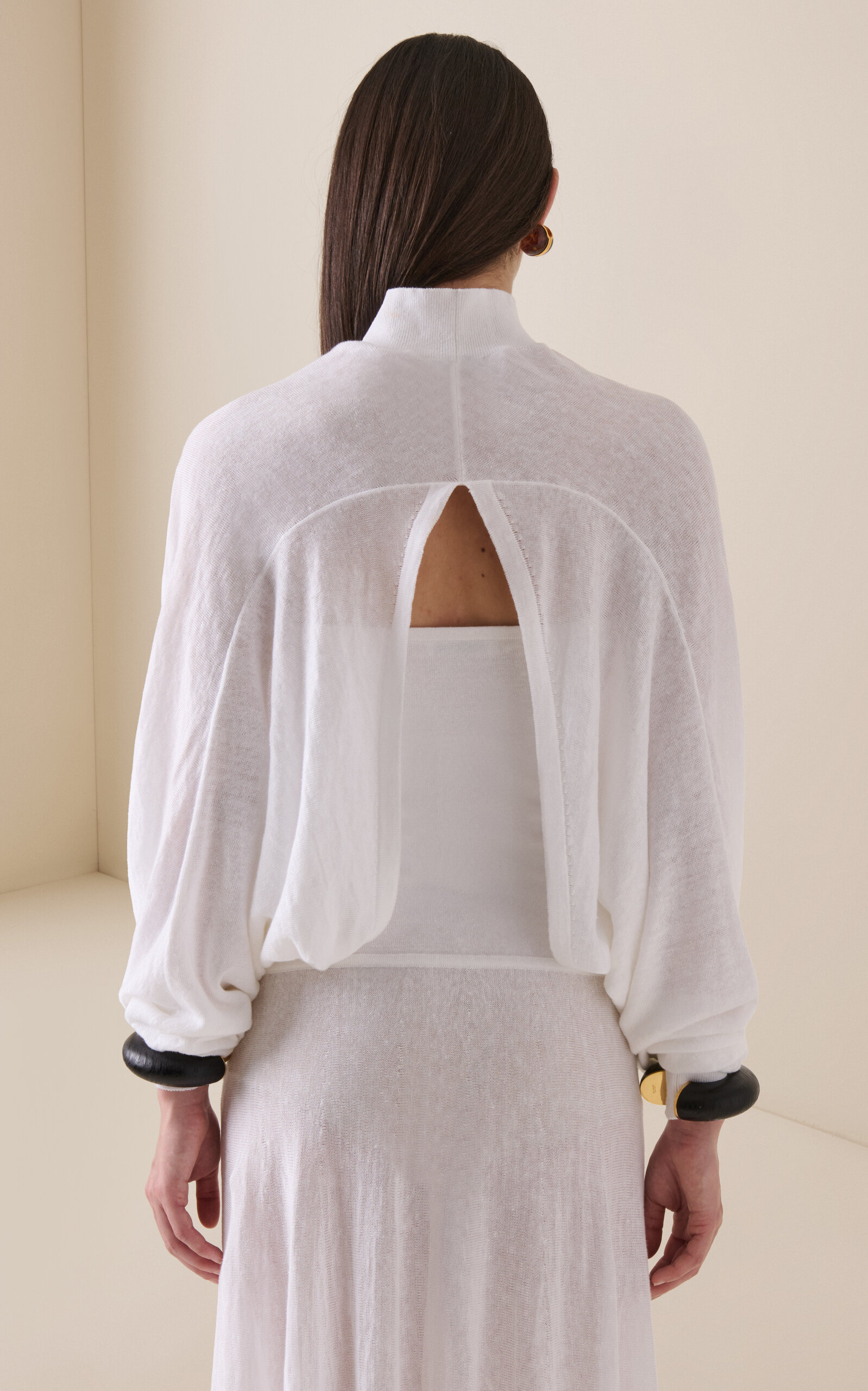 Batwing Linen Top white - 4