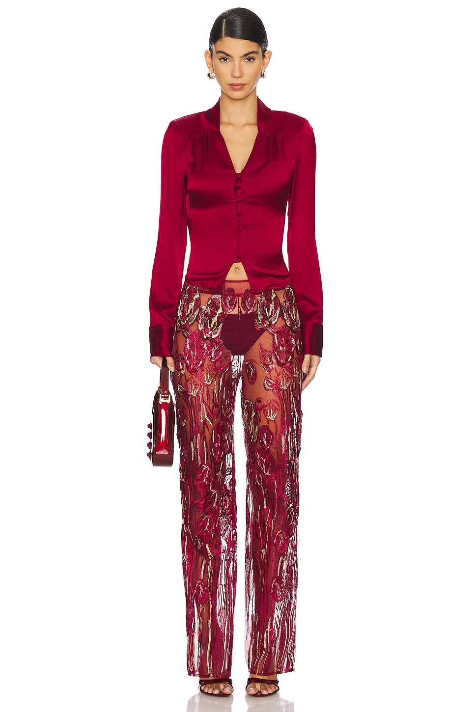 Full Length Embroidered Pants - 5