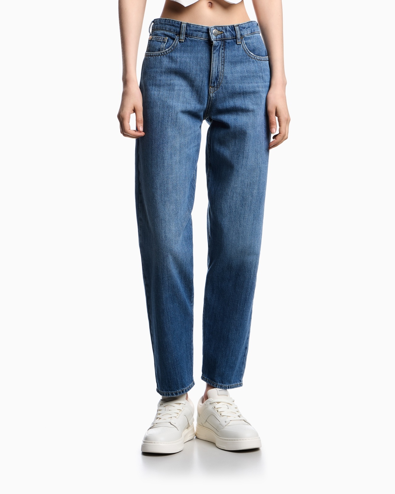 J90 COTTON-DENIM CARROT-FIT JEANS - 4