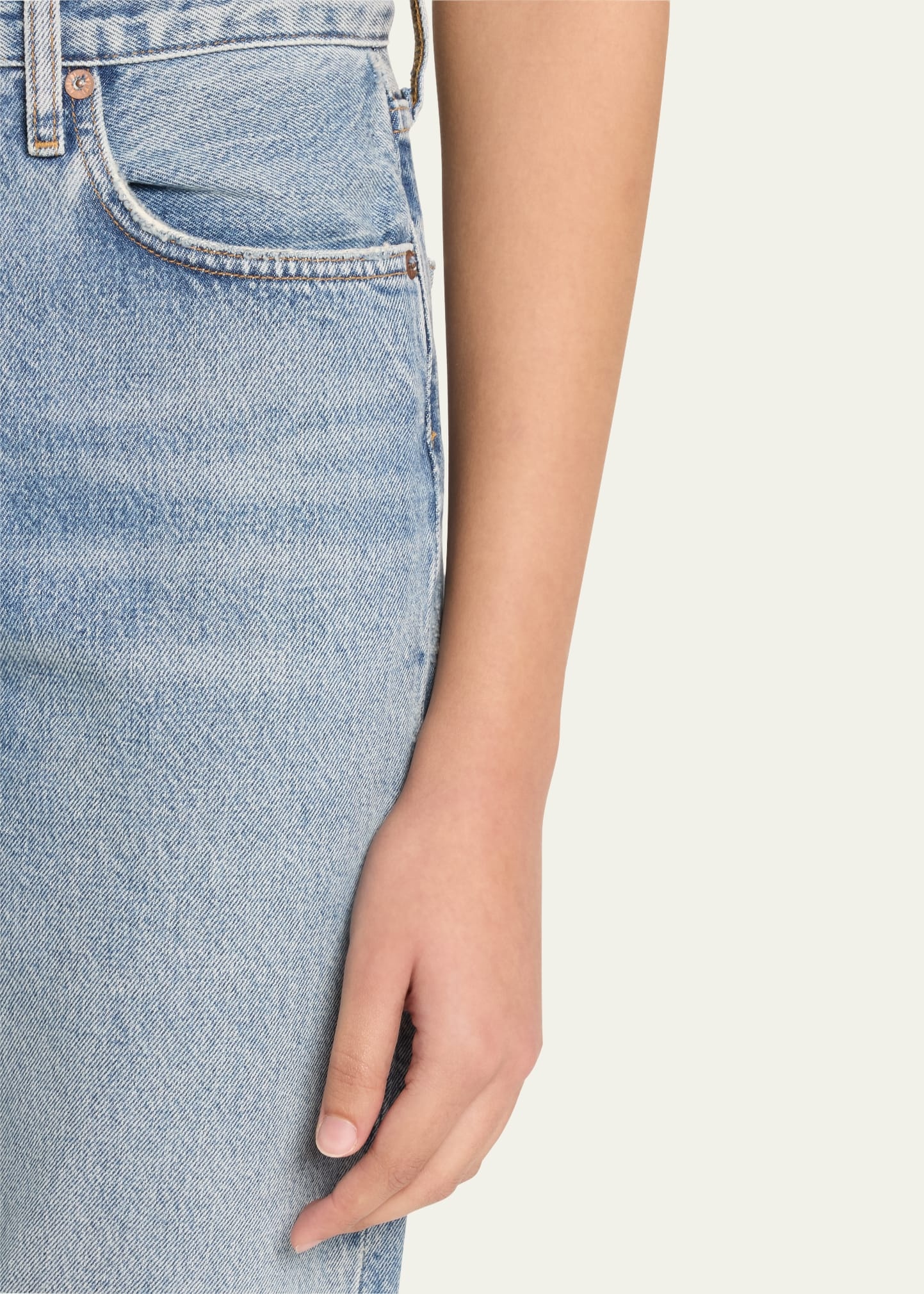 90s Pinch Waist Cropped Jeans - 5