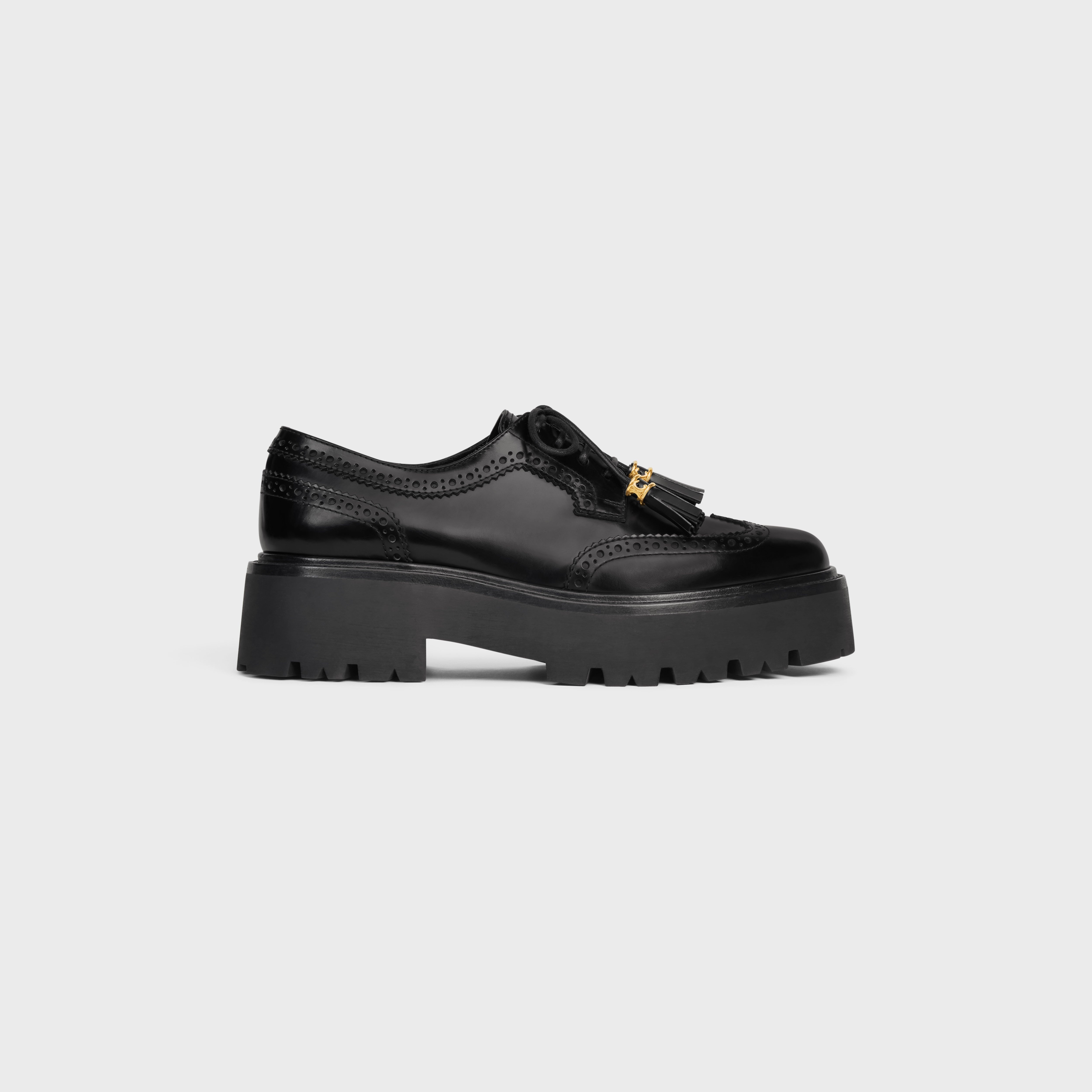 CELINE BULKY BROGUE DERBY in POLISHED BULL - 1