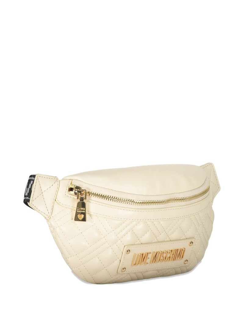 logo-plaque quilted belt bag 3