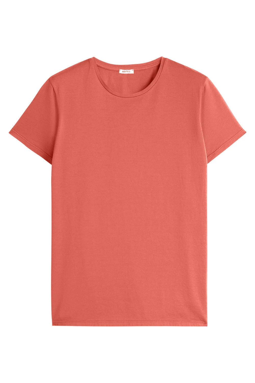 Crew Neck Tee - Coral - 1