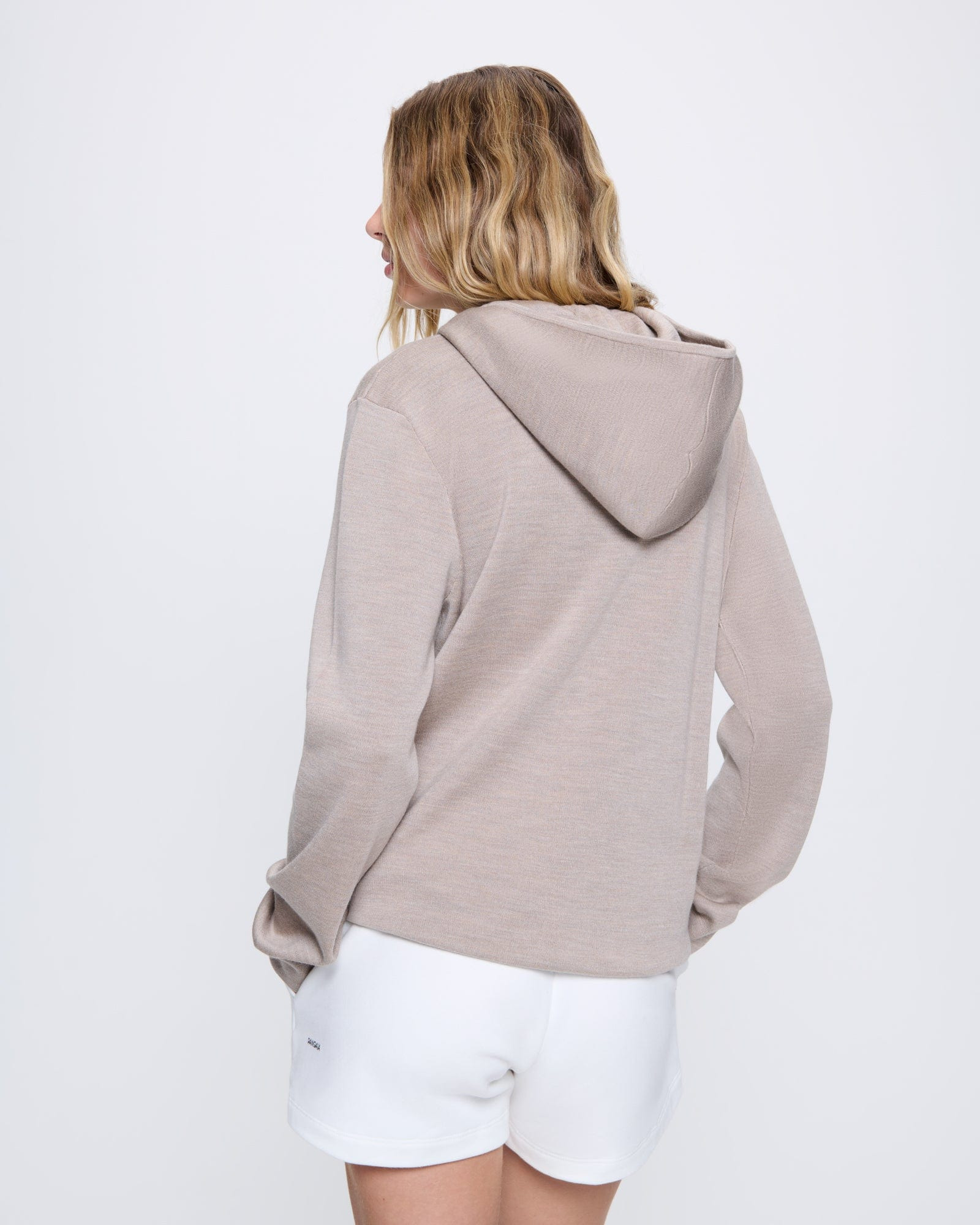 Womens DNA Regenerative Merino Wool Hoodie - Stone Marl - 5