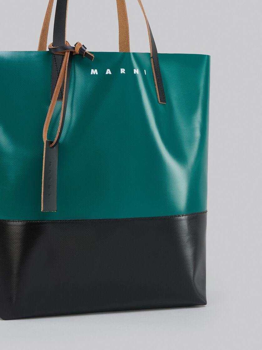 TRIBECA SHOPPING BAG IN GREEN AND BLACK - 5