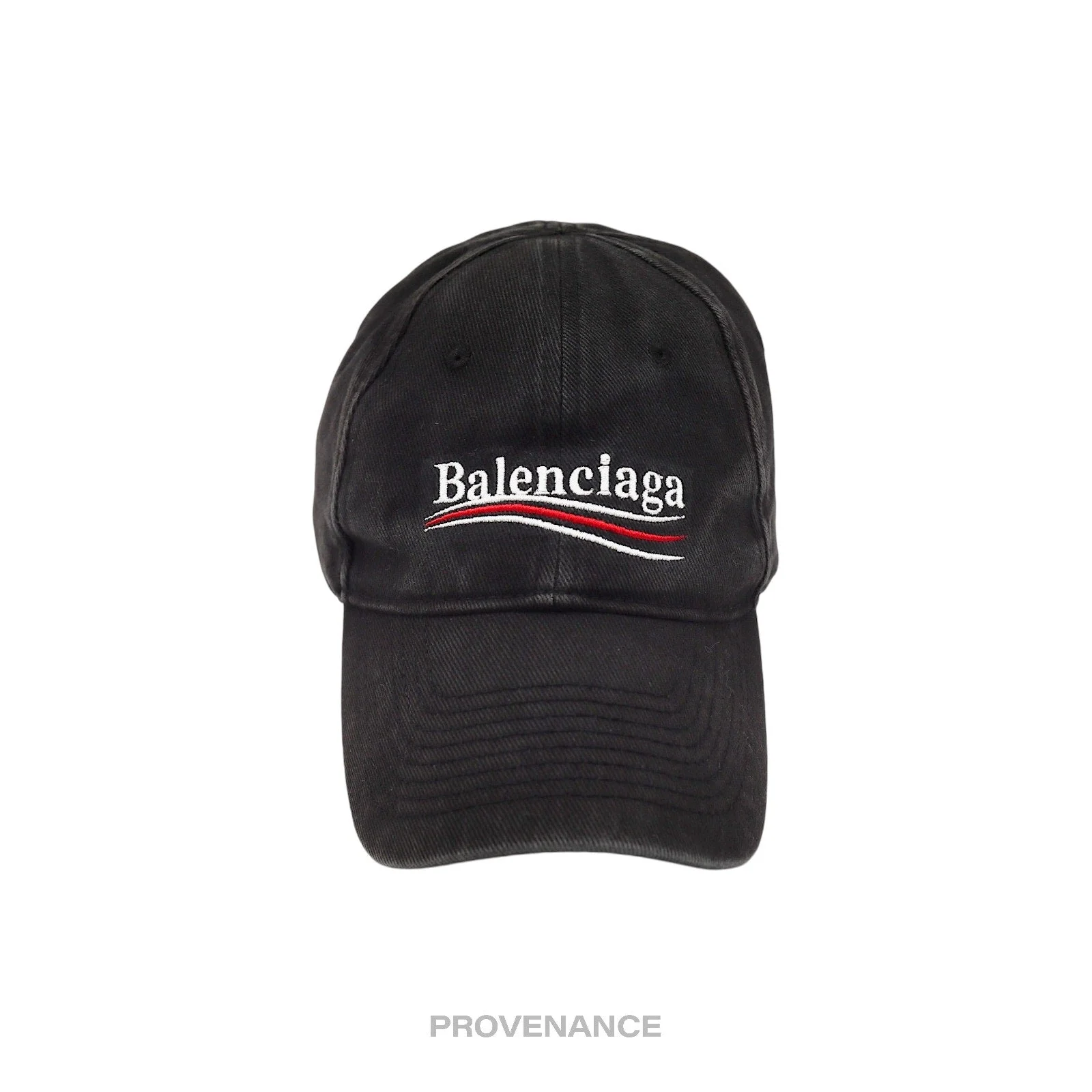 Balenciaga Political Campaign Cap Hat - Washed Black - 1