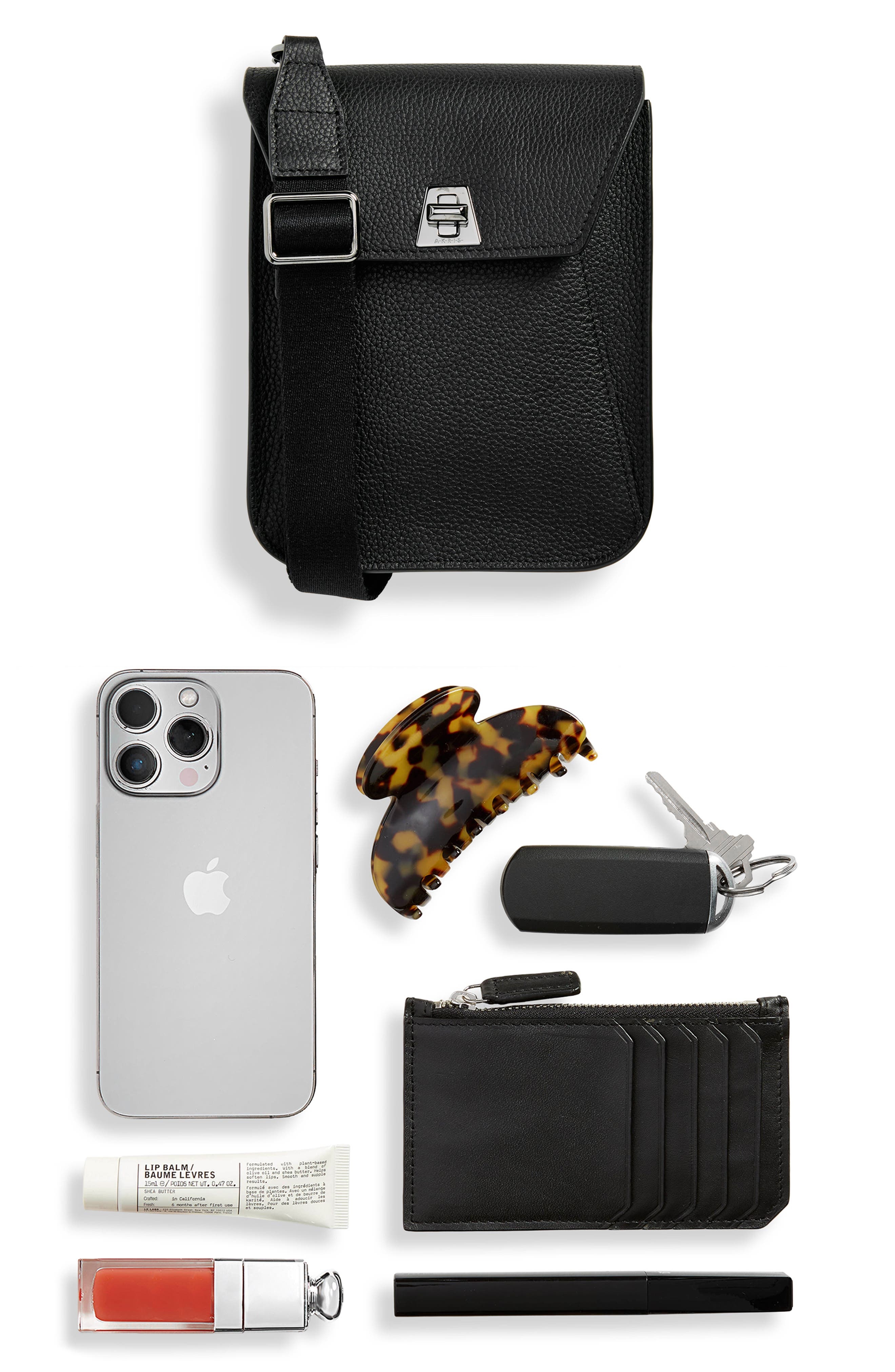 Akris Mini Anouk Leather Crossbody Bag in Black at Nordstrom - 7