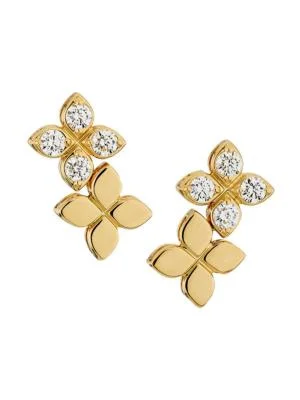 Women's Love In Verona 18K Yellow Gold & 0.19 TCW Diamond Stud Earrings - Yellow Gold - 1