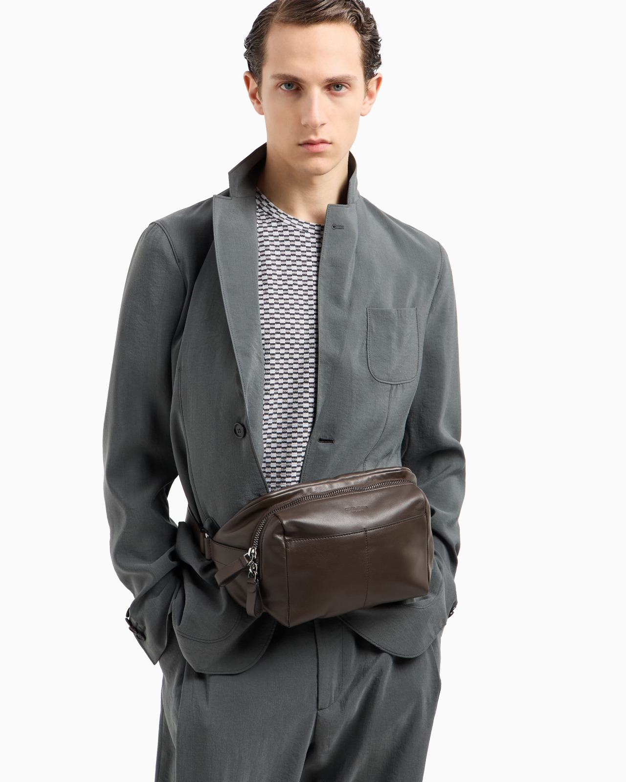 UPTON LINE SINGLE-BREASTED JACKET IN WASHED SILK - 6
