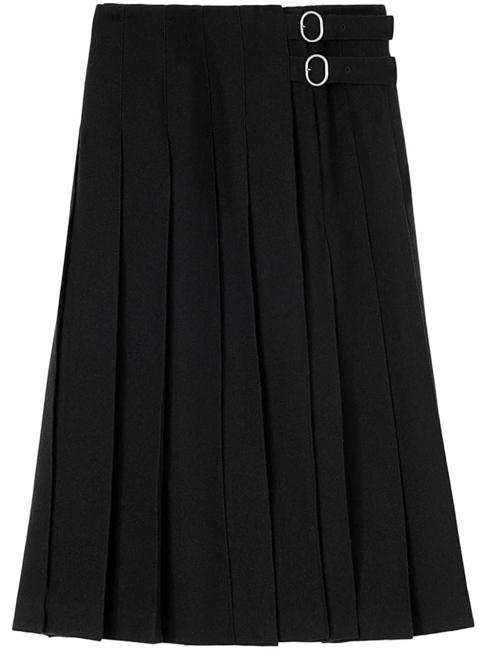 high-waist pleated midi skirt - 1