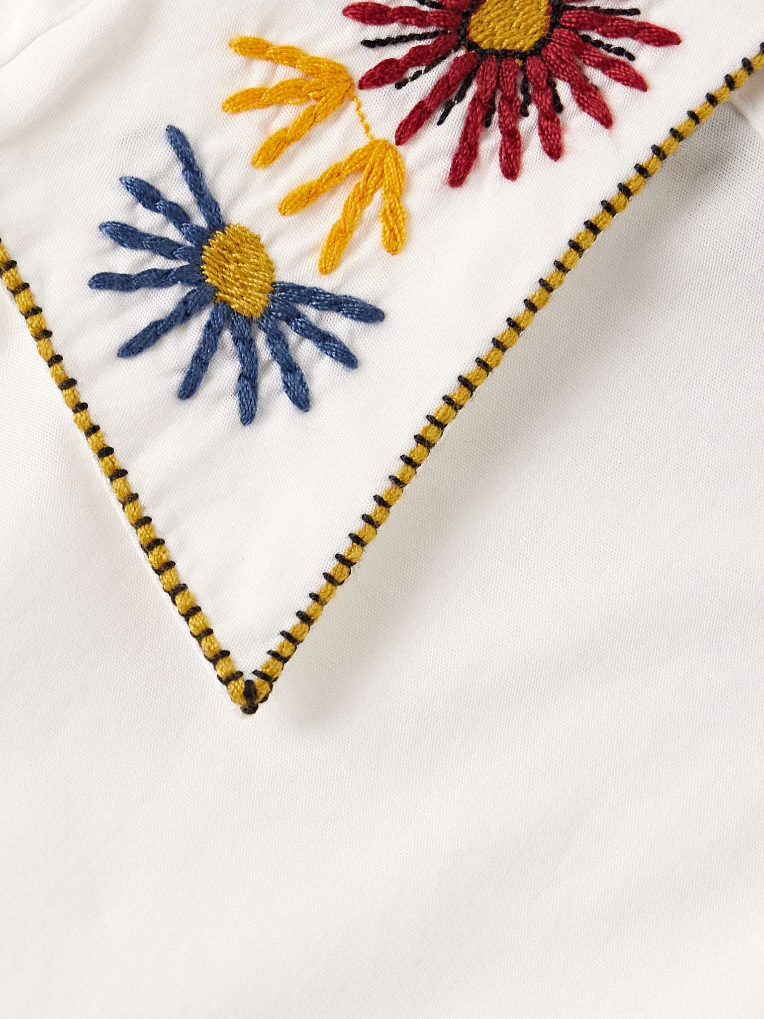 Candyfloss Embroidered Cotton Oxford Shirt - 4