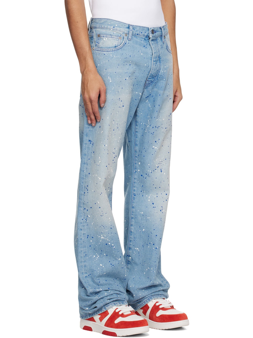 Blue Paint Splatter Jeans - 2