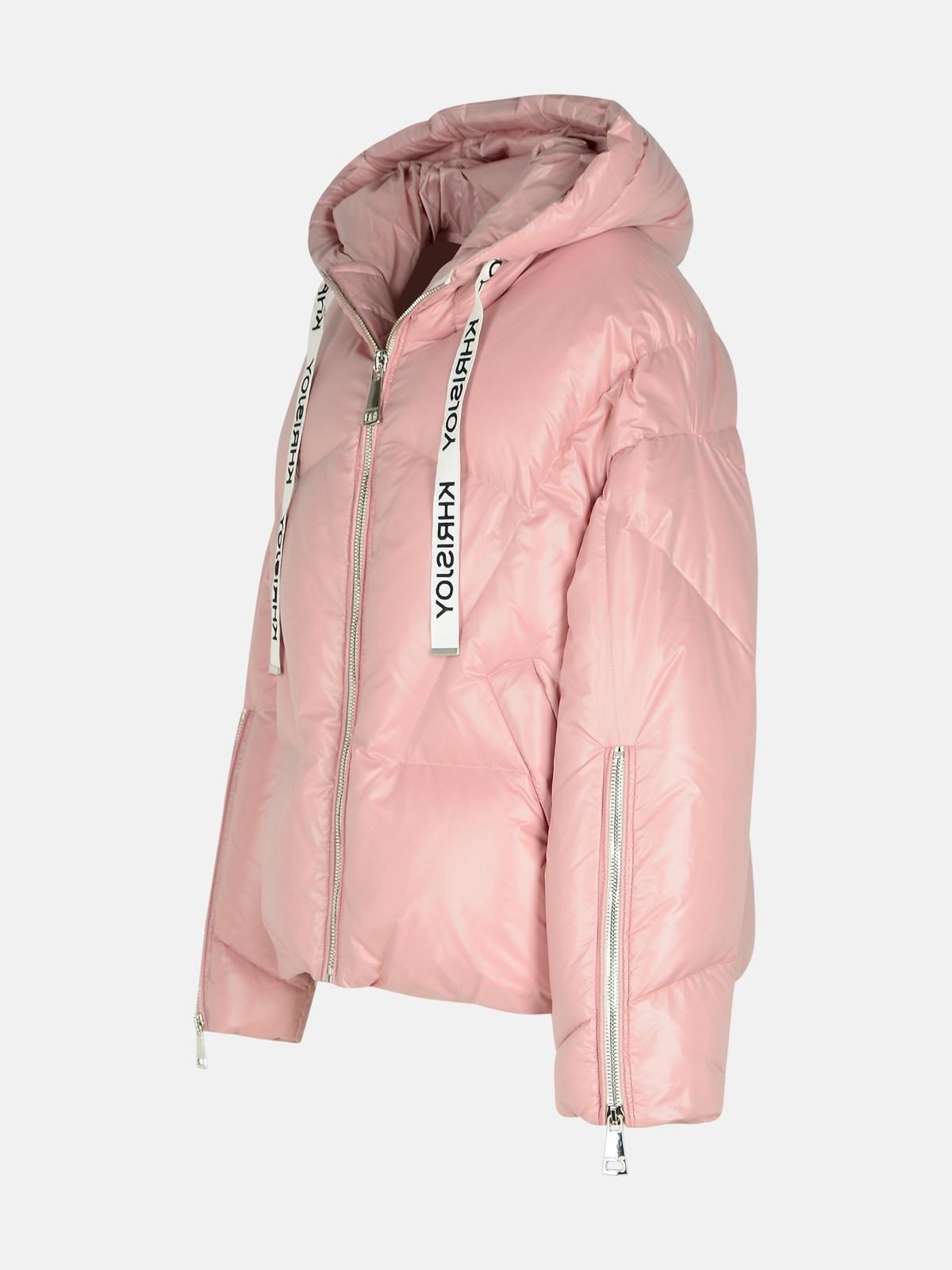 'SHINY' PINK POLYAMIDE DOWN JACKET - 2