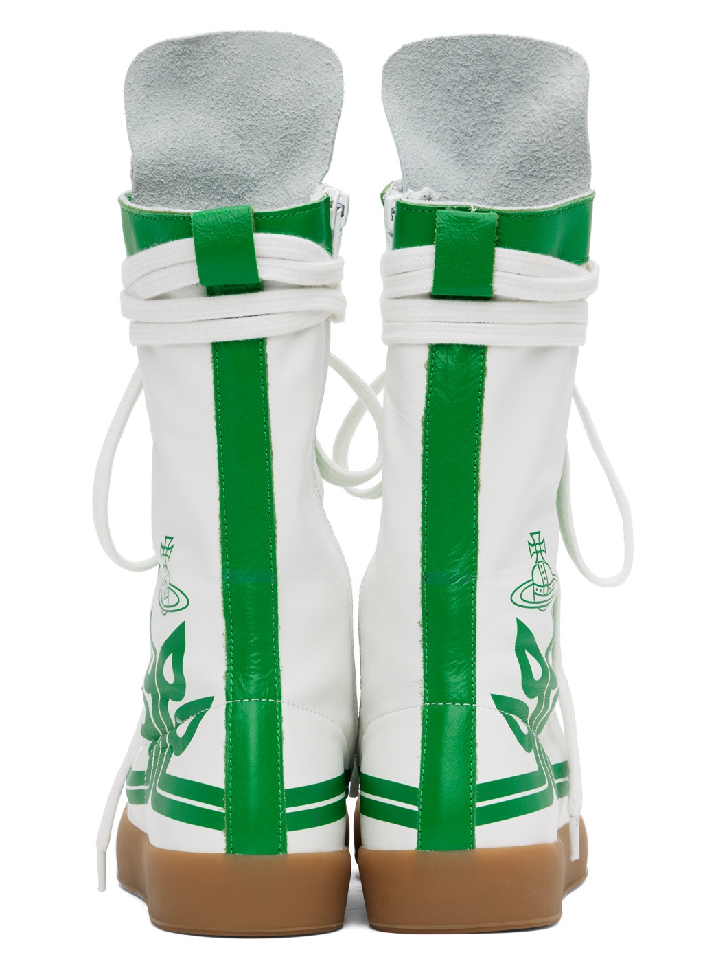 White & Green Boxing Sneakers - 2