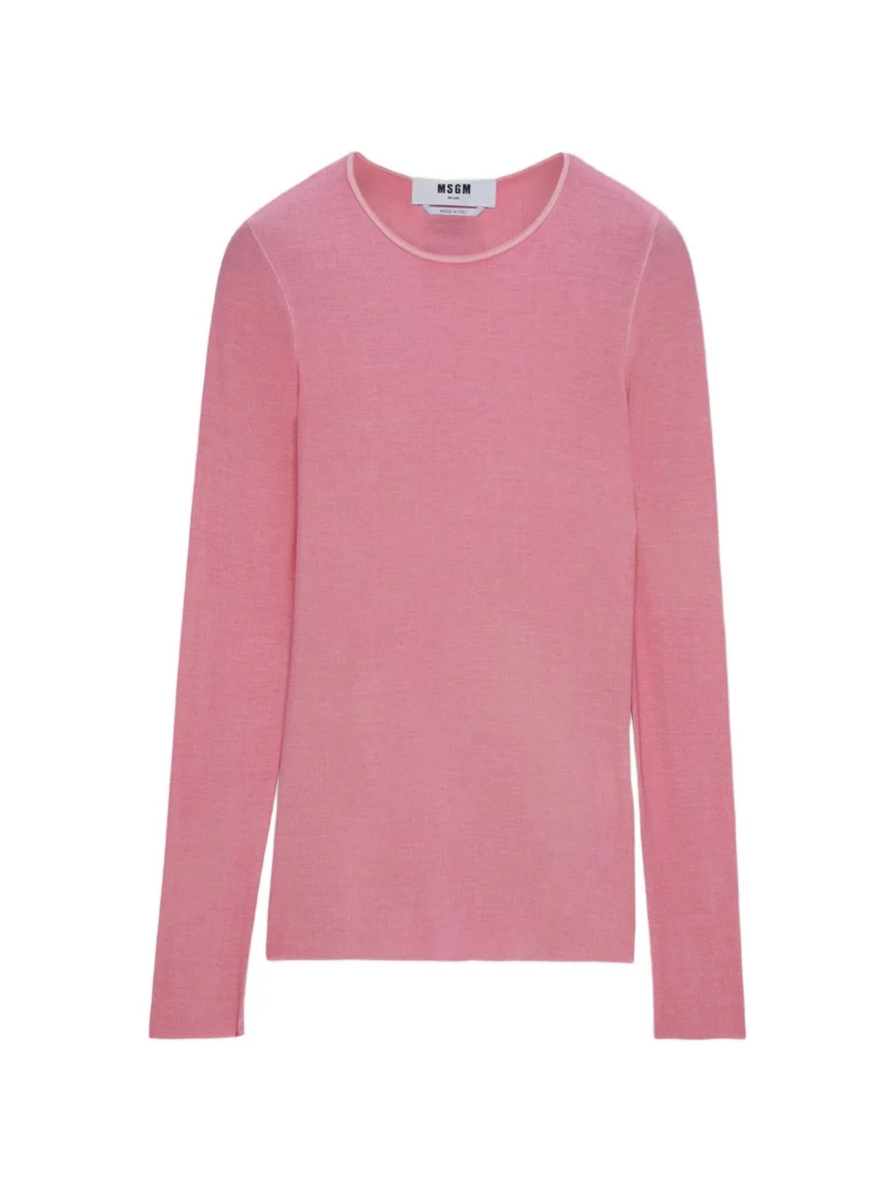 round-neck long-sleeved top - 1