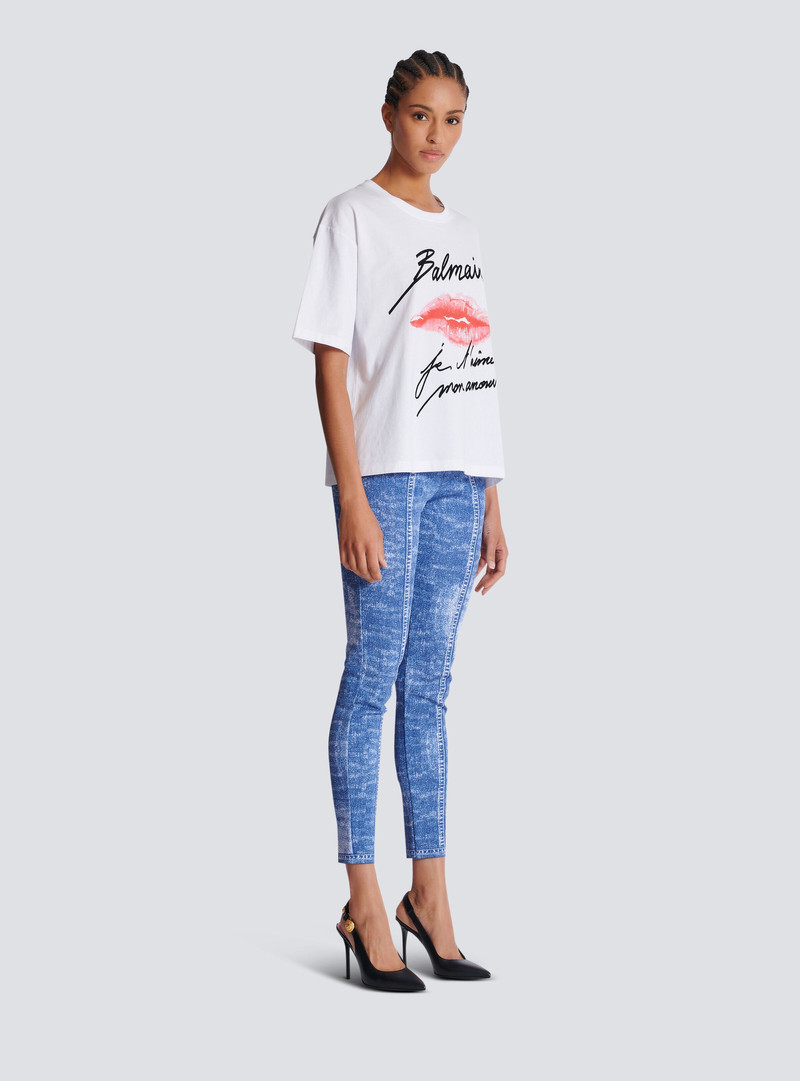 Short-sleeved T-shirt with Kiss print 3
