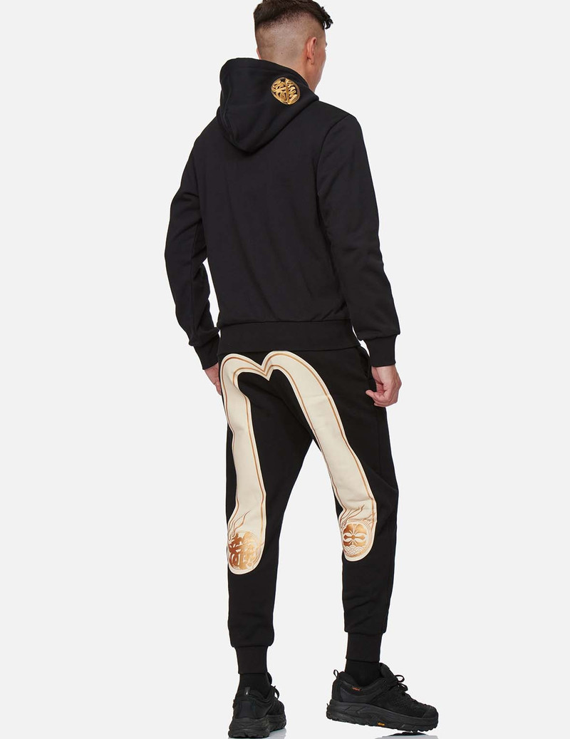 EVISU DRAGON-PATTERN LOGO PRINT HOODED SWEATSHIRT outlook